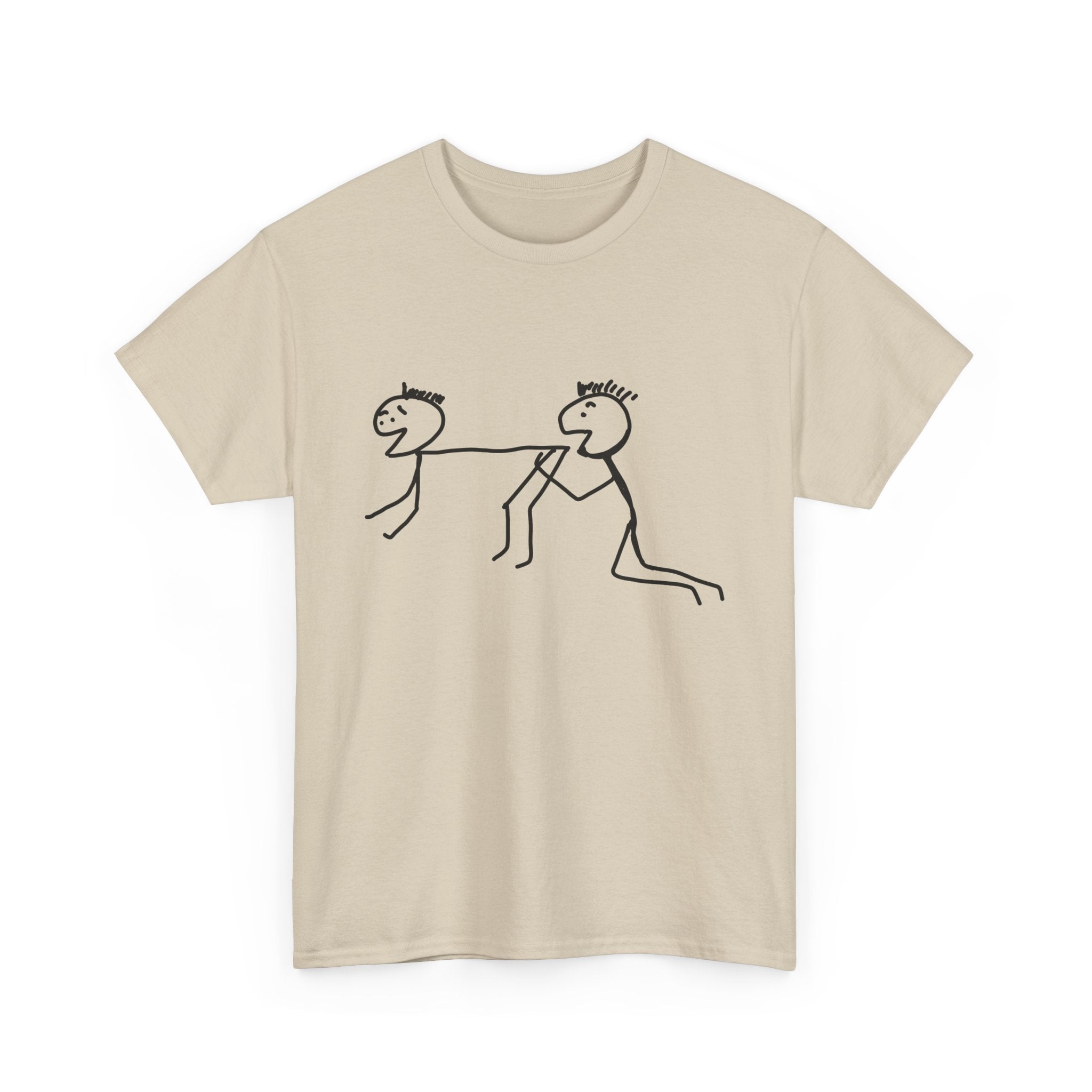 Funny Stick Figures Eating It Unisex T-shirt by Kennidi Co