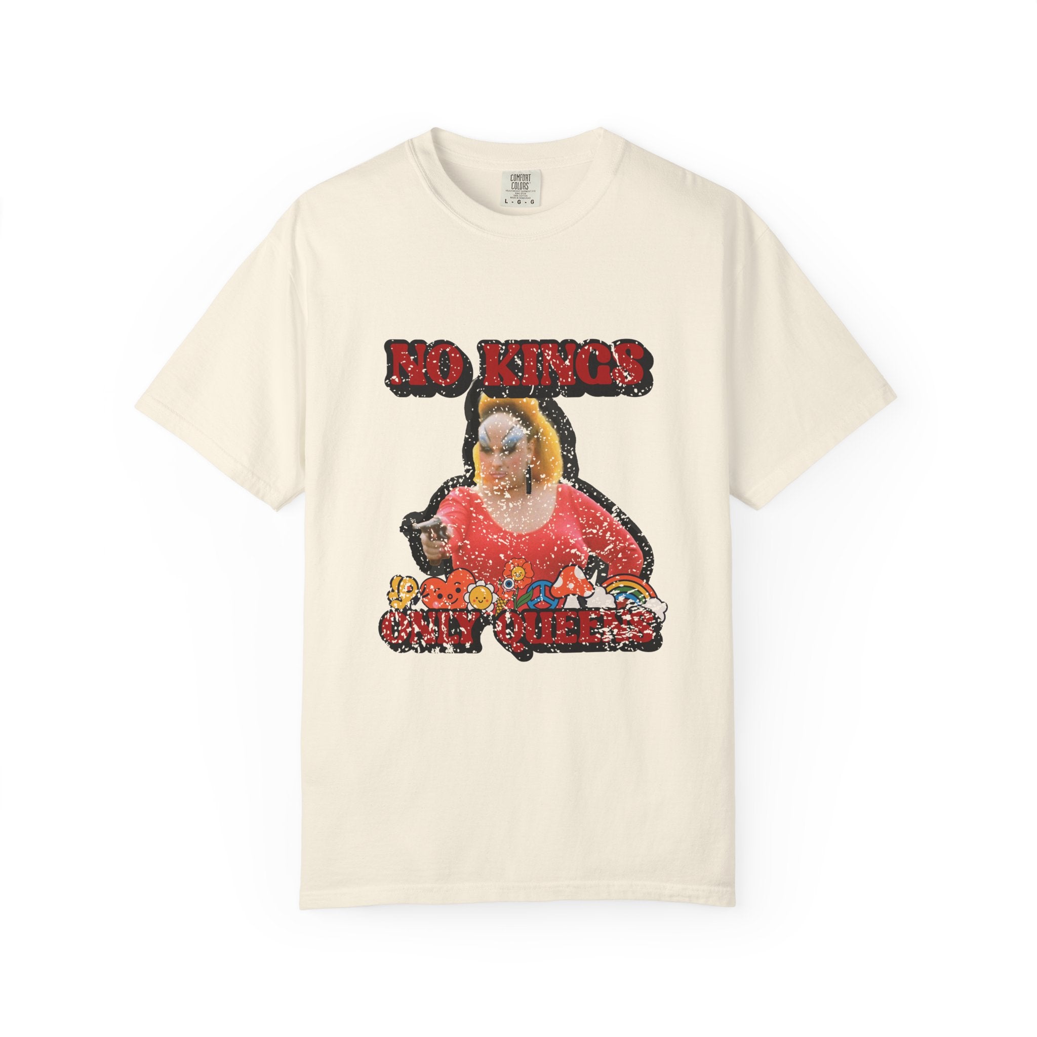 No Kings Only Queens- Divine Distressed Comfort Colors T-shirt