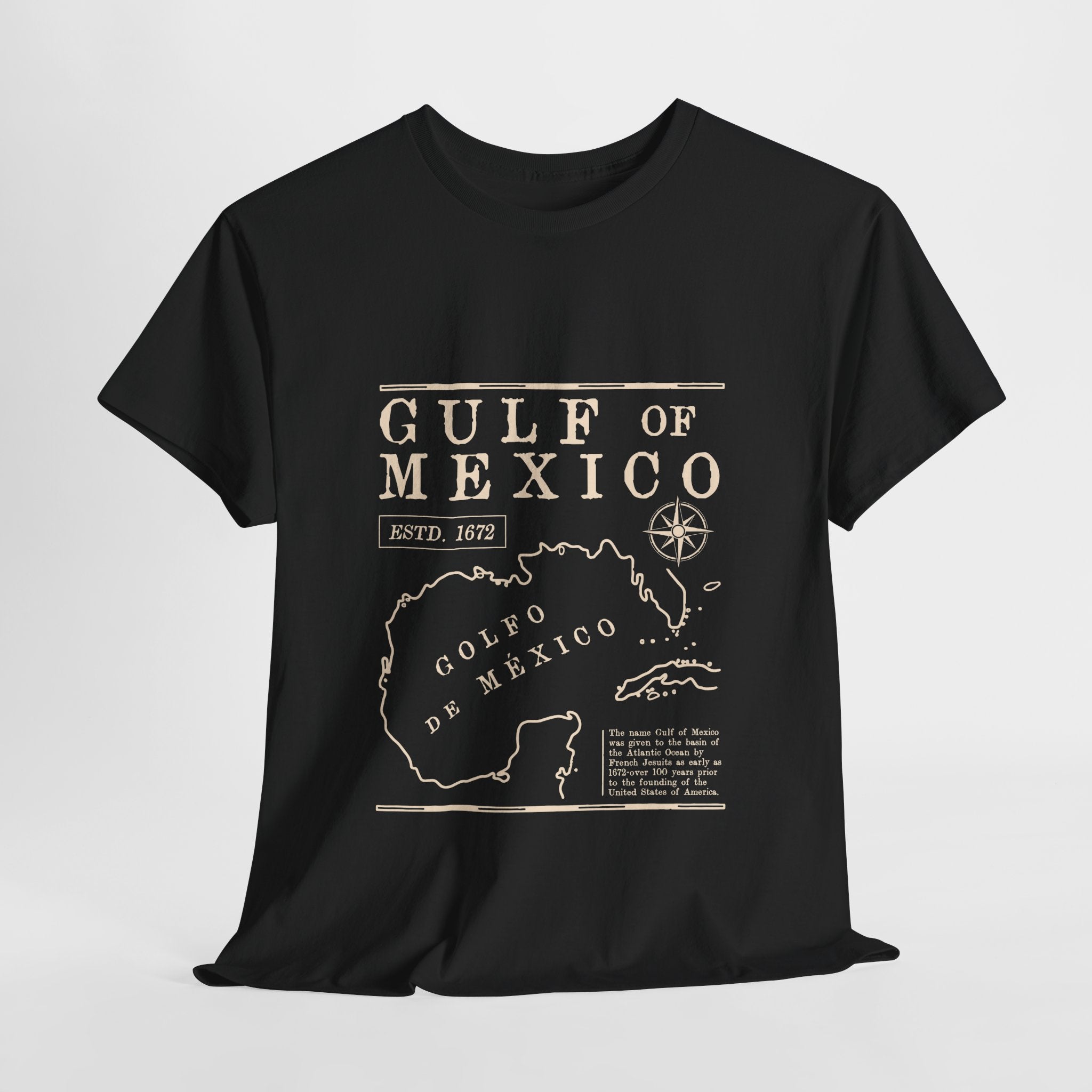 Gulf of Mexico Map Vintage T-shirt