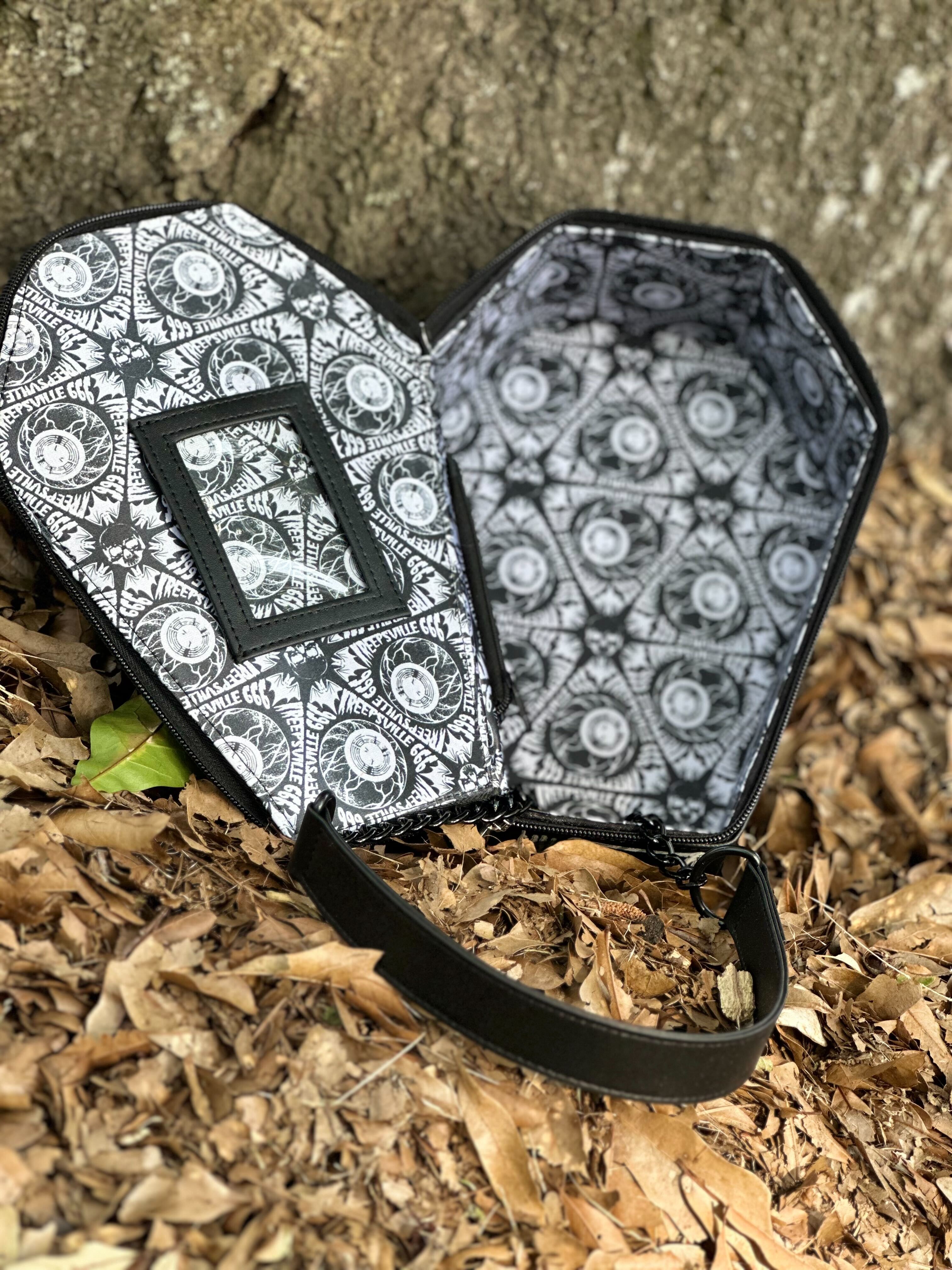 Punk Gothic Coffin Bag- with Bone - Bags