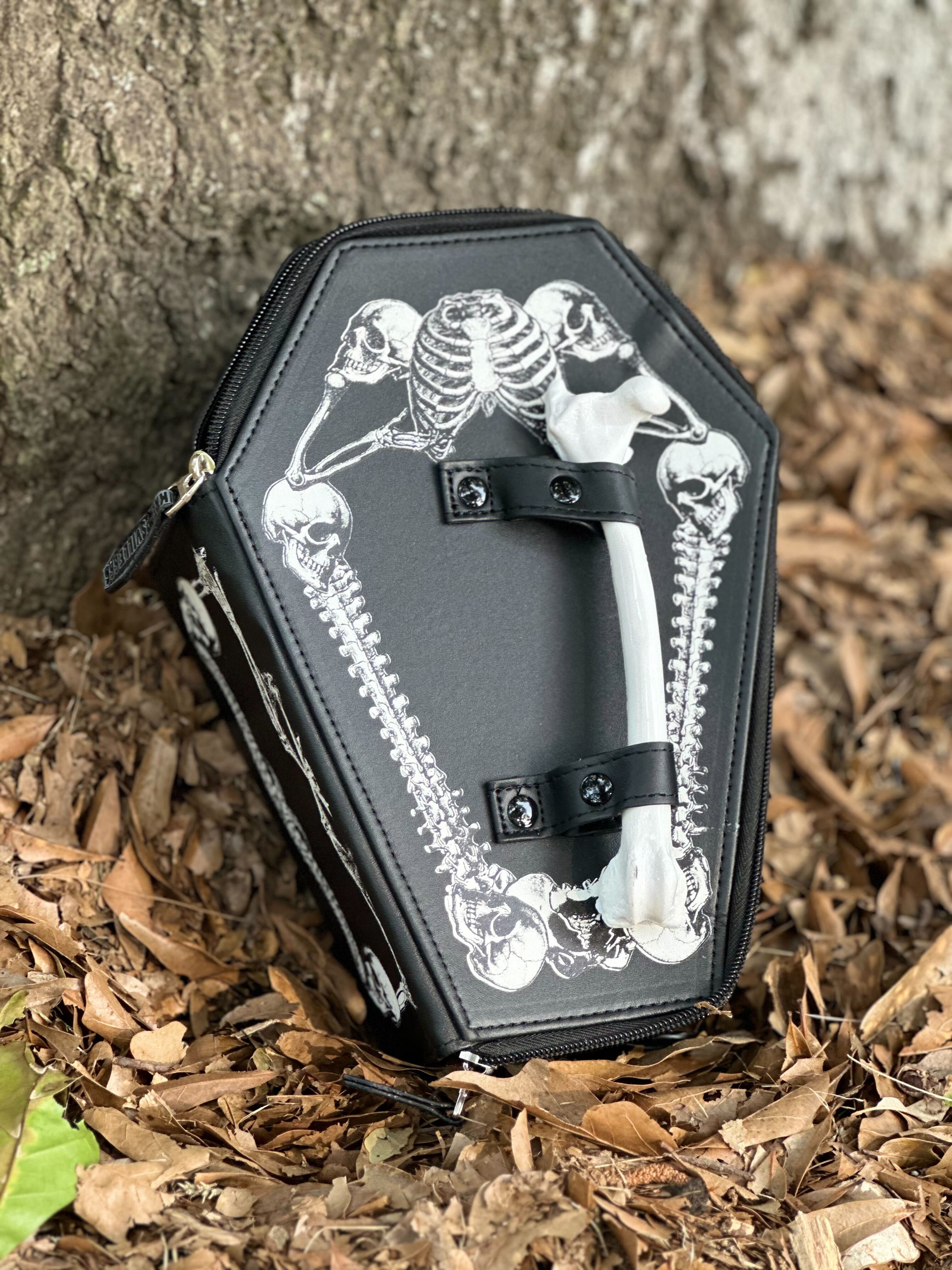Punk Gothic Coffin Bag- with Bone - Bags