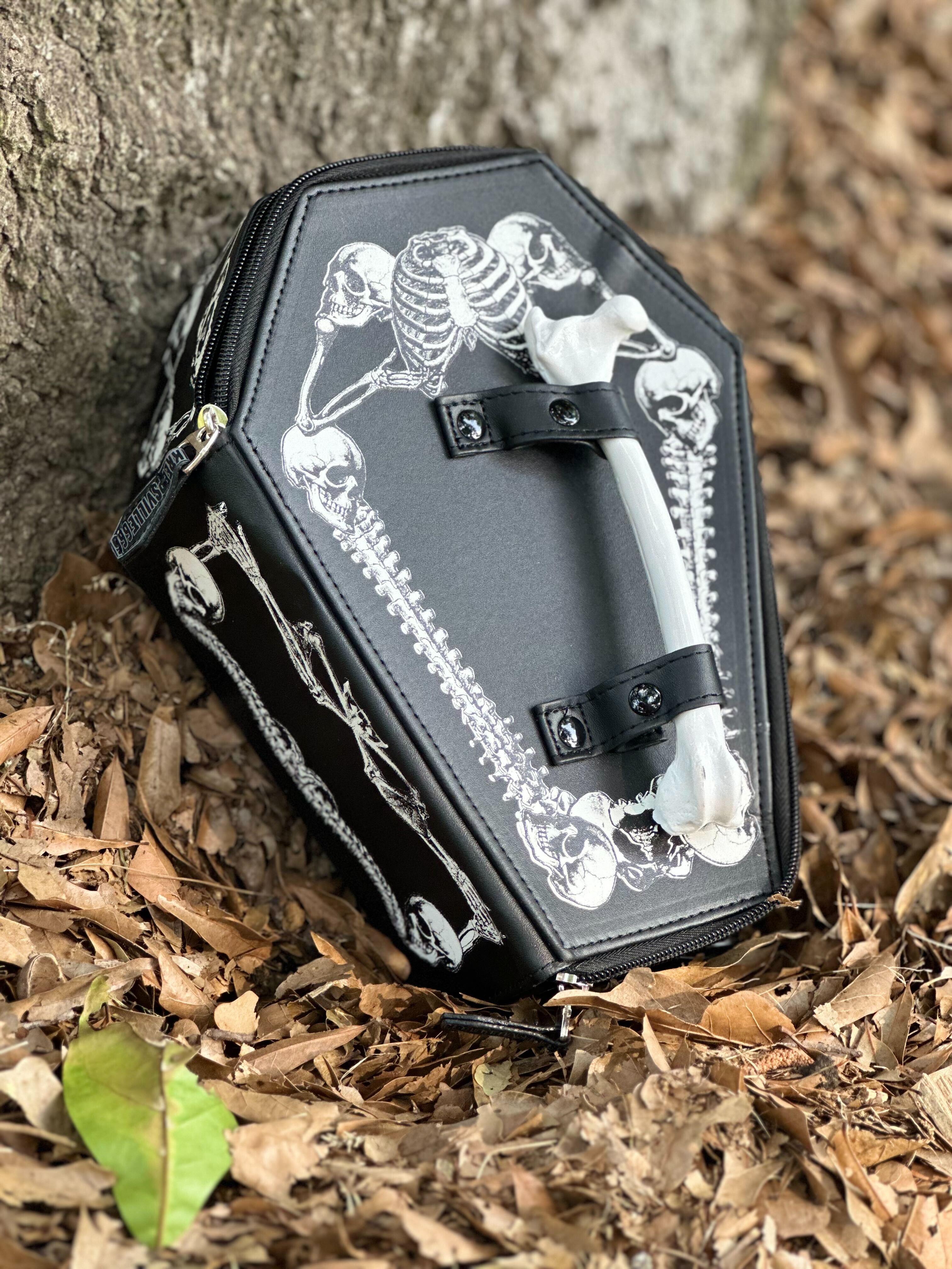 Punk Gothic Coffin Bag- with Bone - Bags