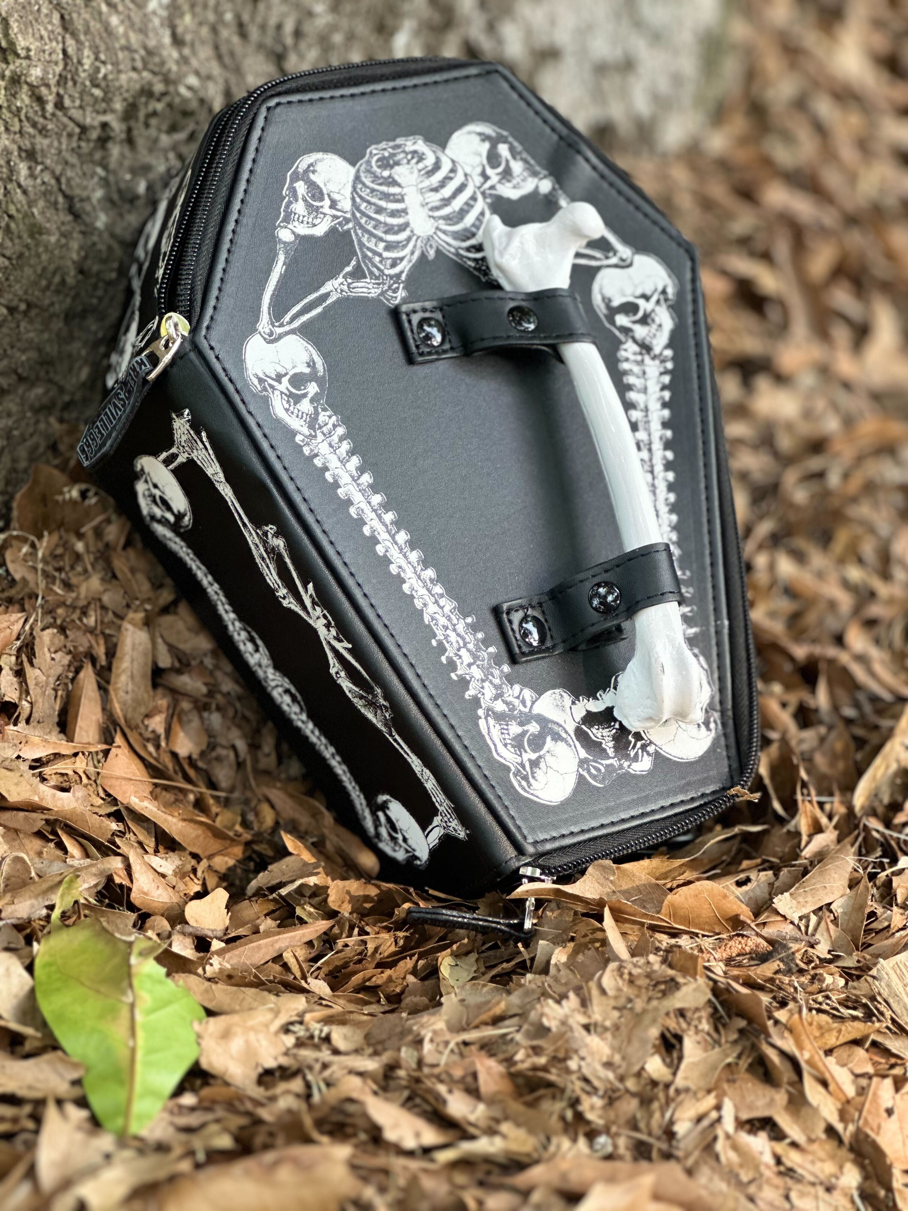 Punk Gothic Coffin Bag- with Bone - Bags