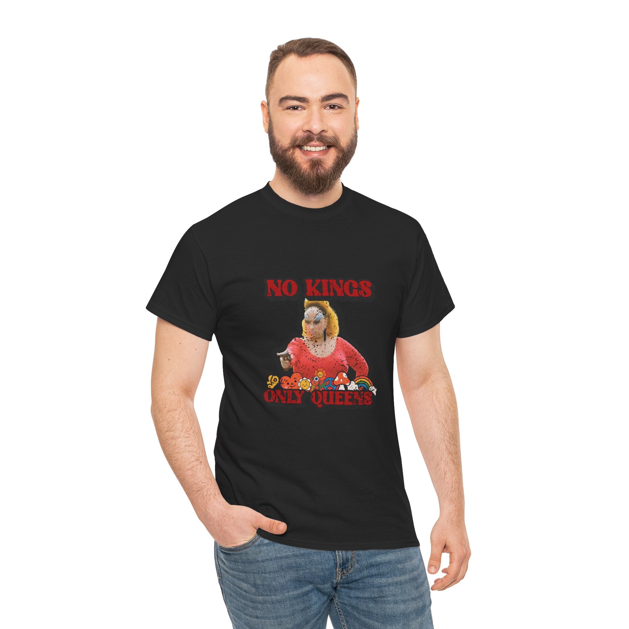 No Kings Only Queens Divine Distressed T-shirt