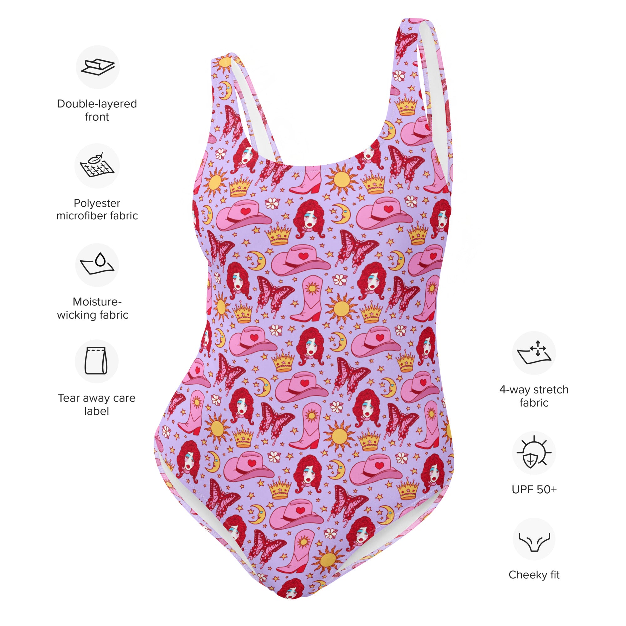Chappell Cowgirl- One Piece Swimsuit- Lilac/Pink
