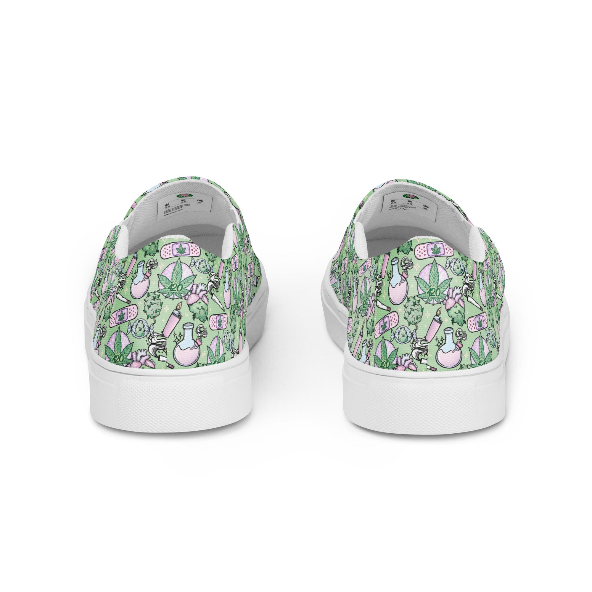 Cannabis Joy Canvas Slip-Ons Shoes