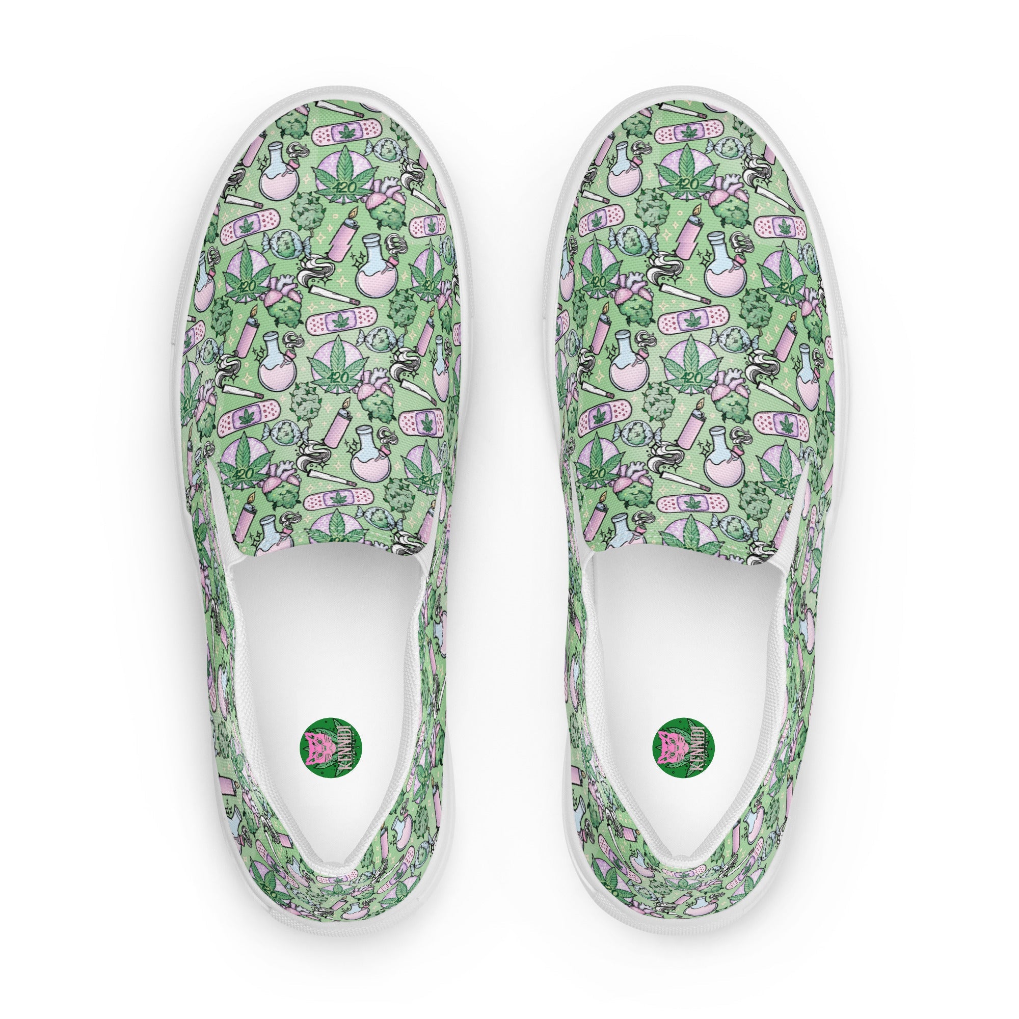 Cannabis Joy Canvas Slip-Ons Shoes