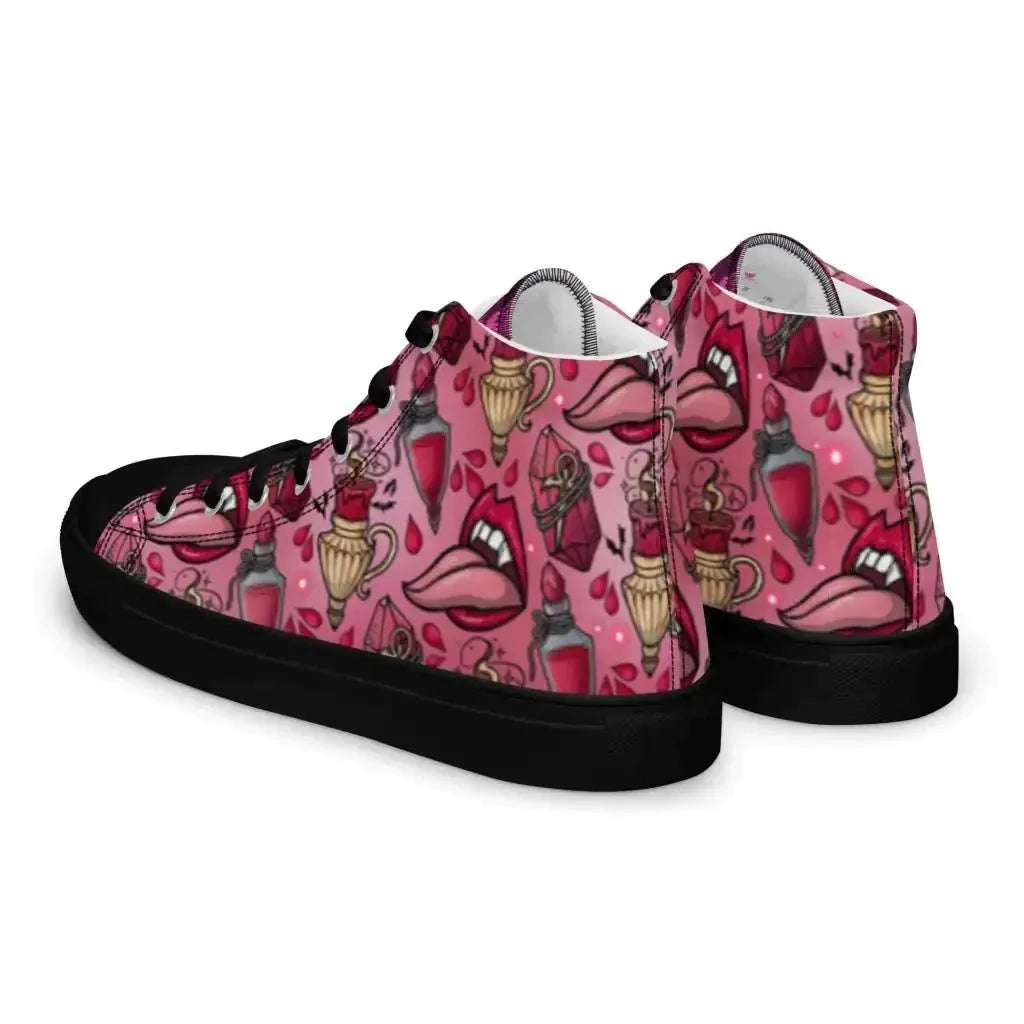 Pink Vamp Women’s high top canvas shoes - Kennidi Fierce Attire