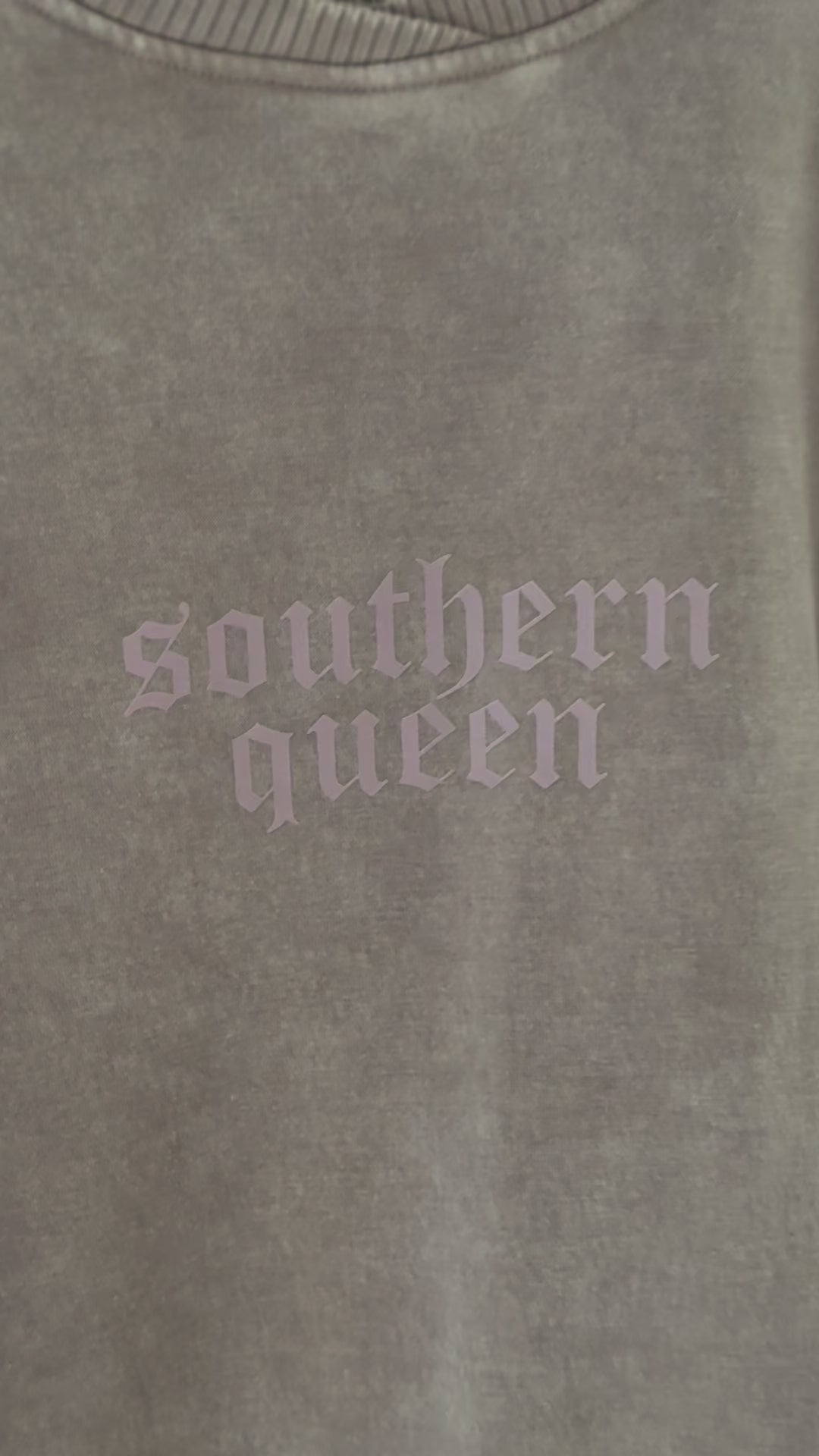 Southern Queen Acid Wash Fleece Oversized Pullover