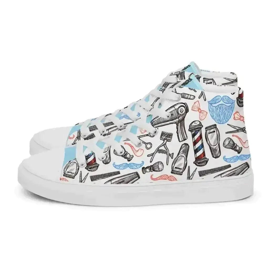 Spice up your look with Barber Shop Canvas Shoes! - Kennidi Fierce Attire