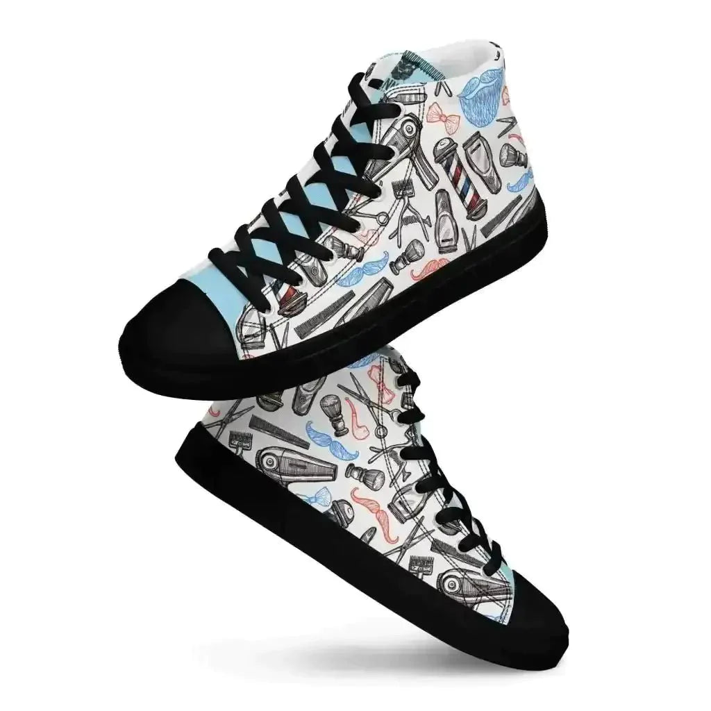 Spice up your look with Barber Shop Canvas Shoes! - Kennidi Fierce Attire