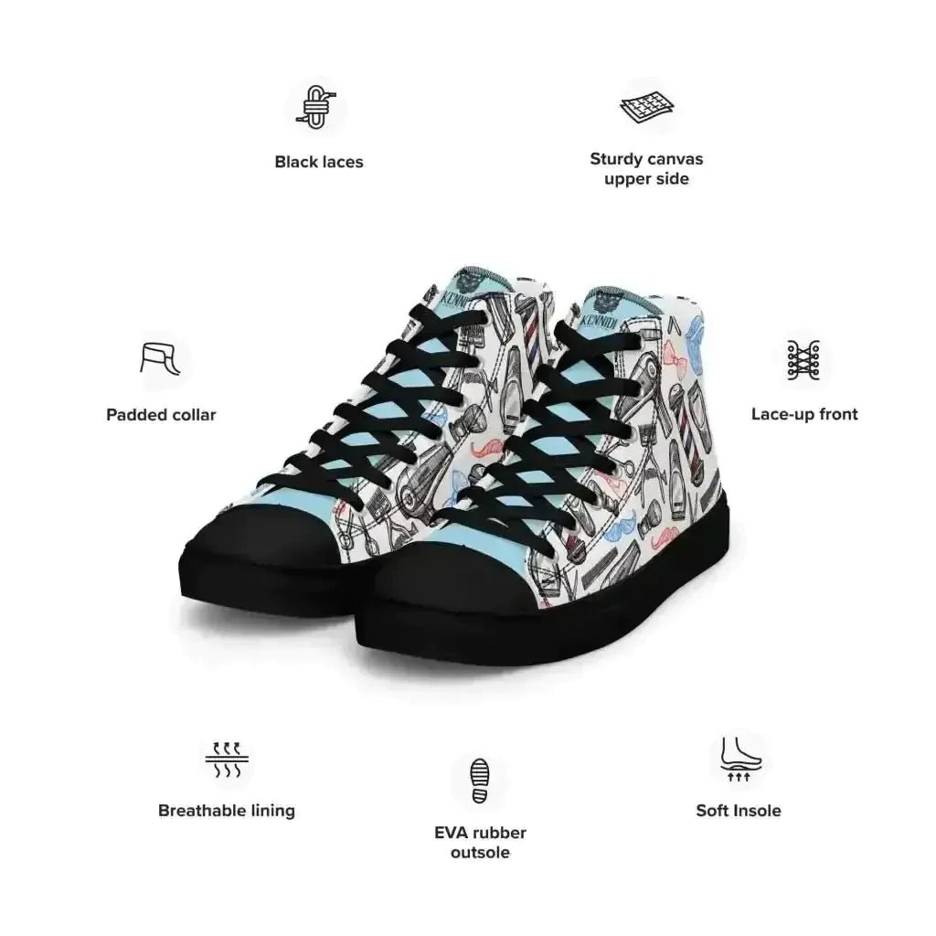 Spice up your look with Barber Shop Canvas Shoes!