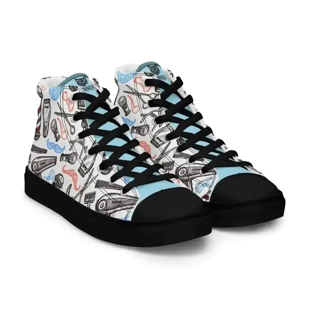 Spice up your look with Barber Shop Canvas Shoes! - Kennidi Fierce Attire