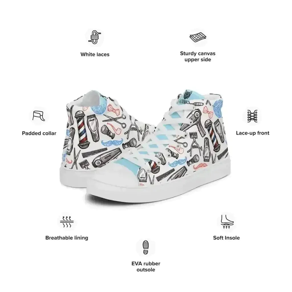 Spice up your look with Barber Shop Canvas Shoes! - Kennidi Fierce Attire