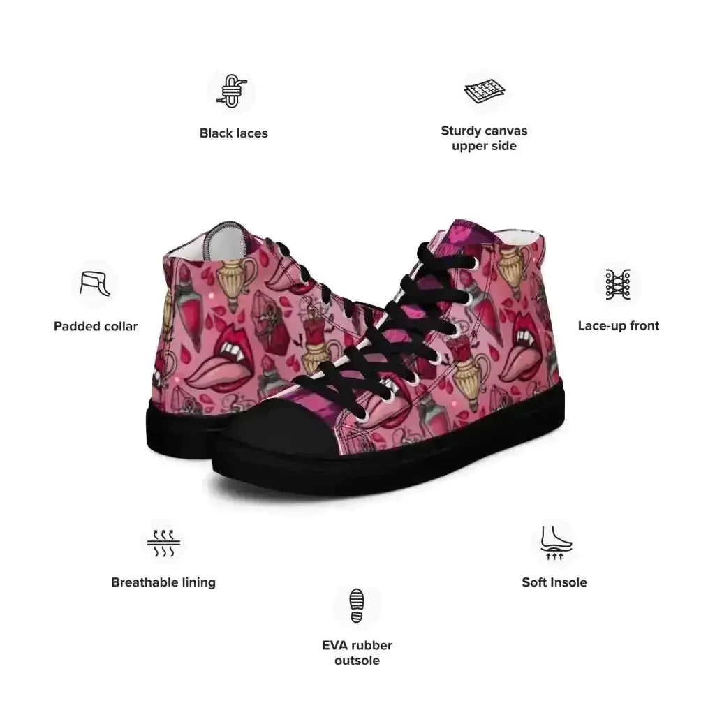 Step up your style in Pink Vamp Canvas Shoes!