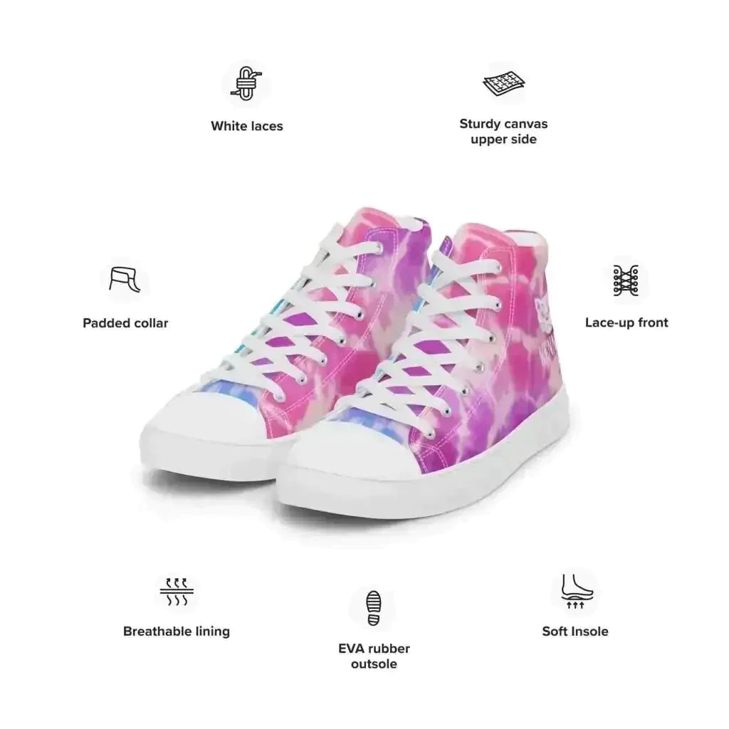 Tie Dye High Top Canvas: Elevate Your Style! - Kennidi Fierce Attire