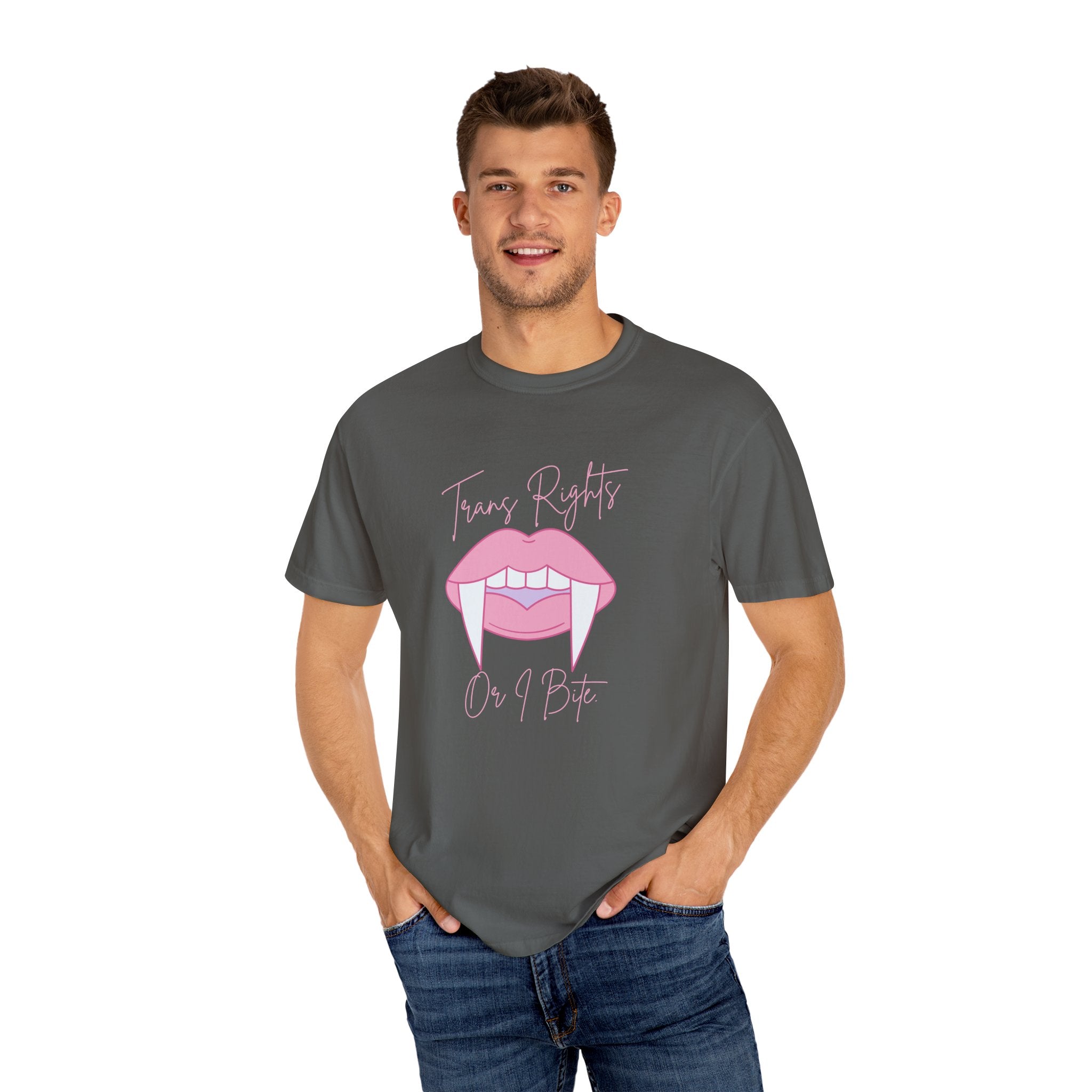 Vampire Trans Rights or I Bite Unisex Comfort Colors T-shirt