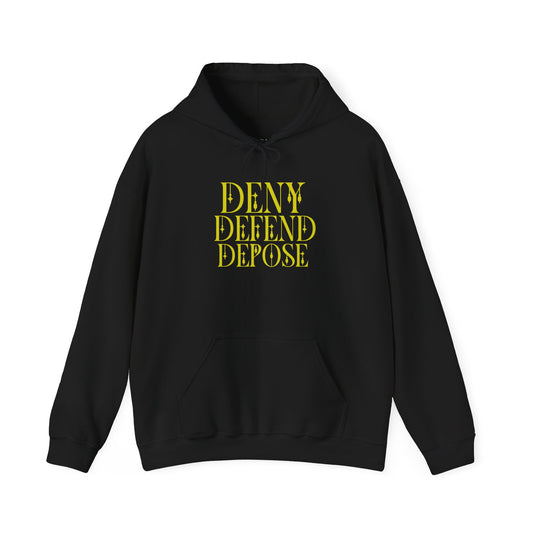 Hooded Sweatshirt Deny Defend Depose Kennidi Co Design