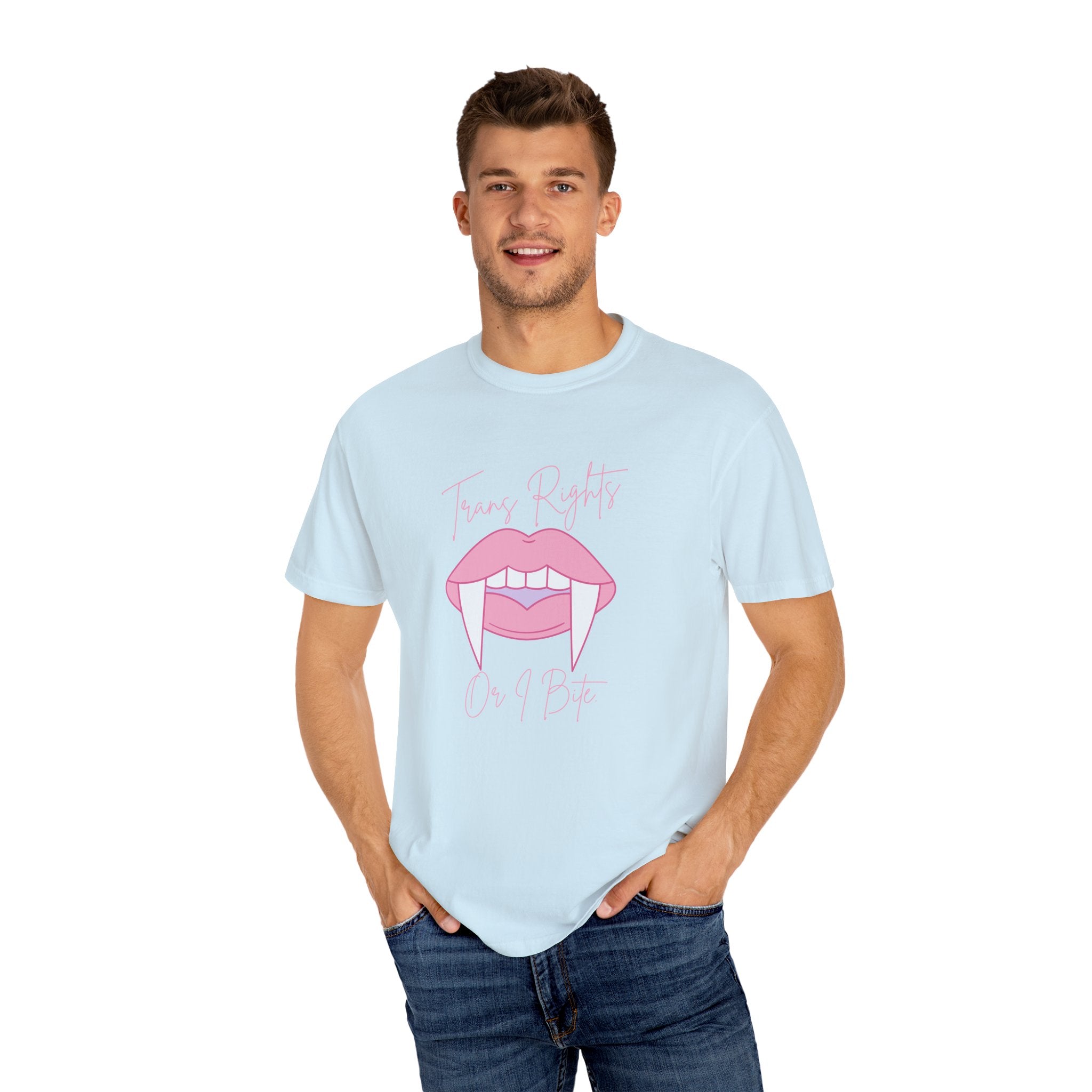 Vampire Trans Rights or I Bite Unisex Comfort Colors T-shirt