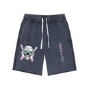 Protect The Dolls Skull Butterfly Unisex Mineral Wash Raw Edge Shorts