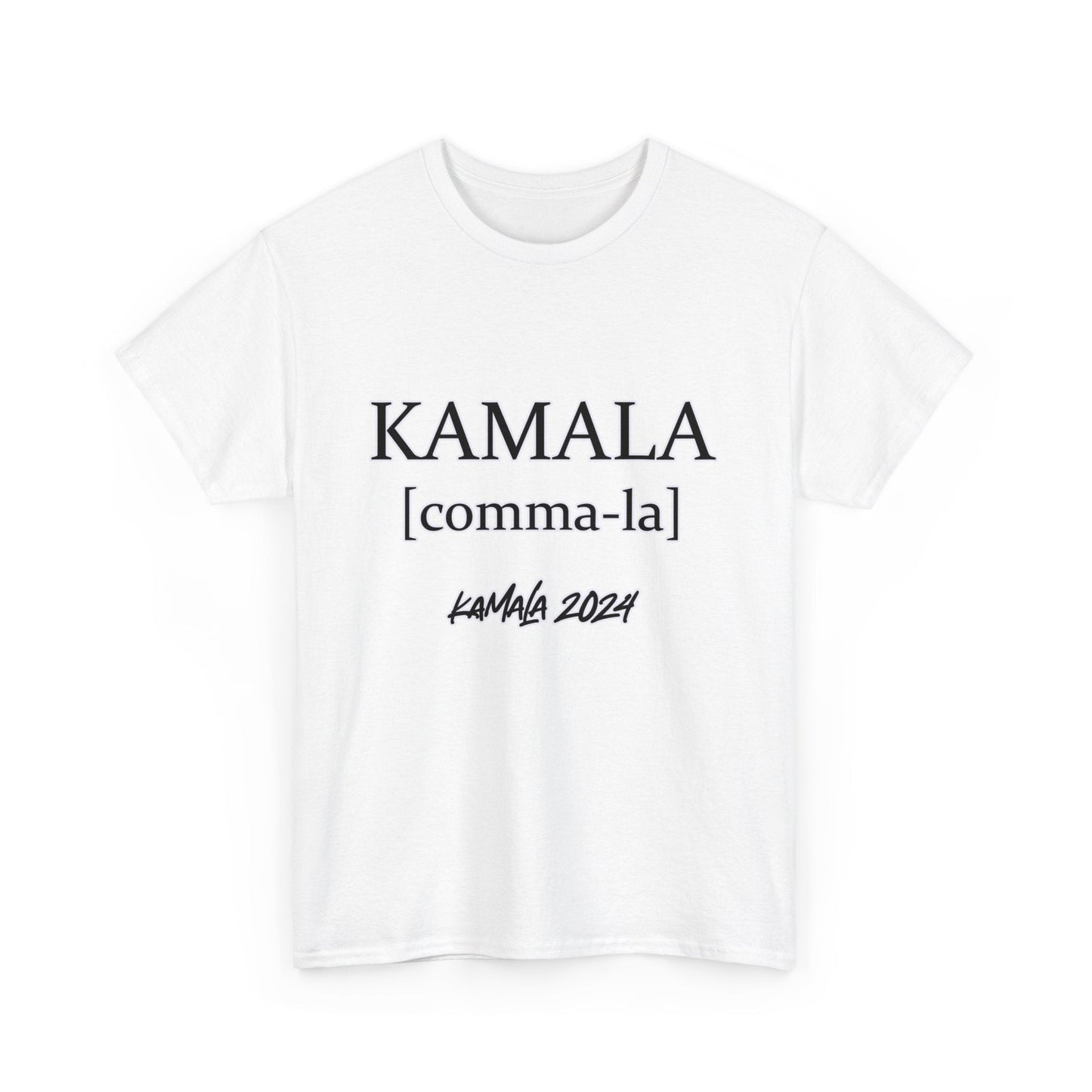 KAMALA [comma-la] Pronunciation Unisex Heavy Cotton Tee