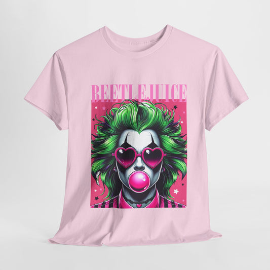 Beetlejuice Neon Bubblegum Tee