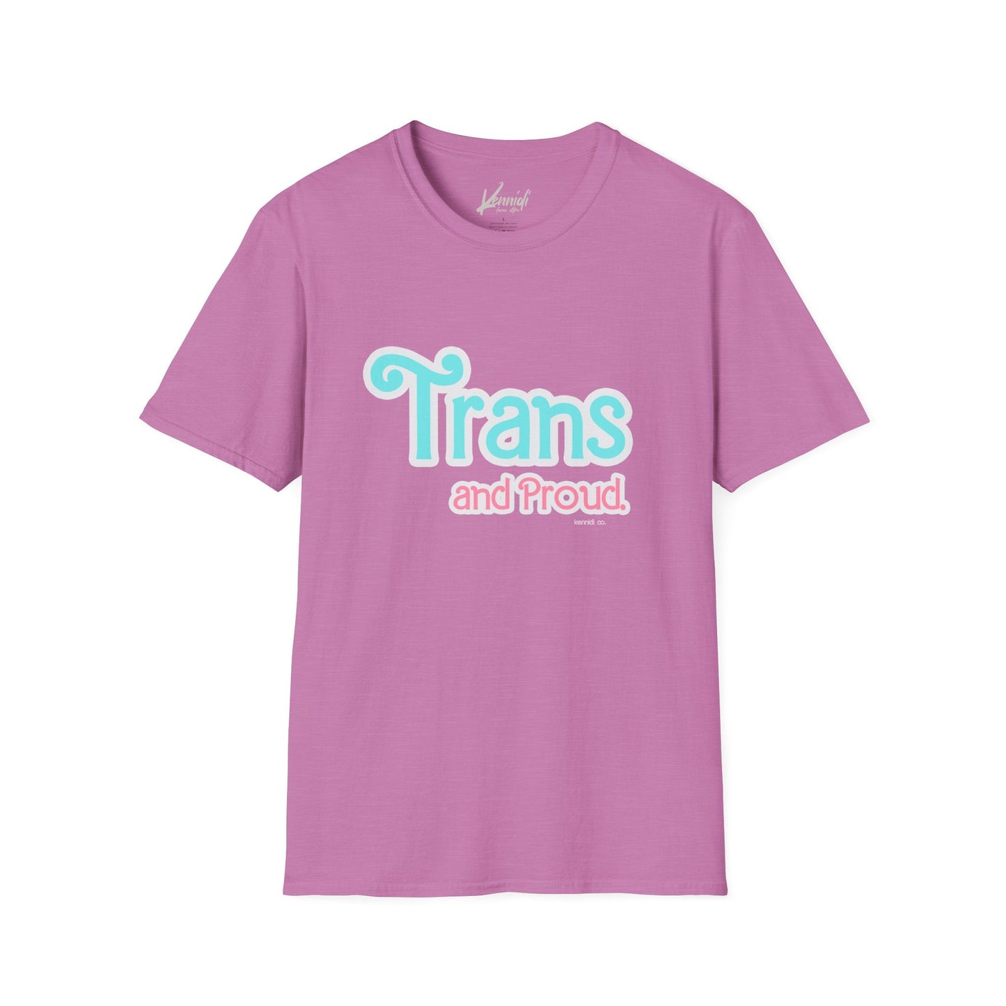 Trans And Proud Barbie Inspired Pride Version 2 Unisex Softstyle T-Shirt Heather Radiant Orchid / S