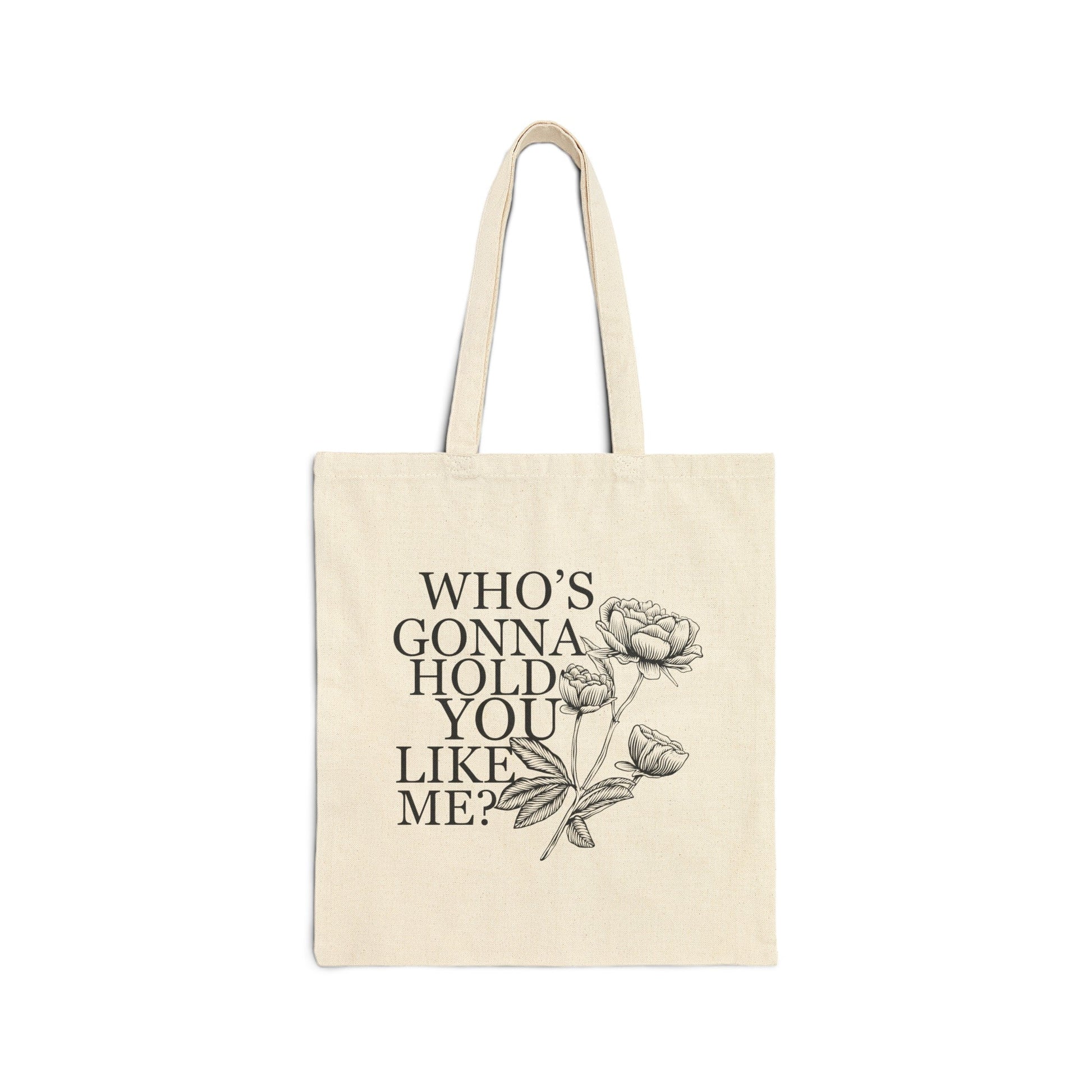 TTPD: Who’s Gonna Hold You Like Me? Cotton Canvas Tote Bag - Natural / 15’ x 16’ - Bags