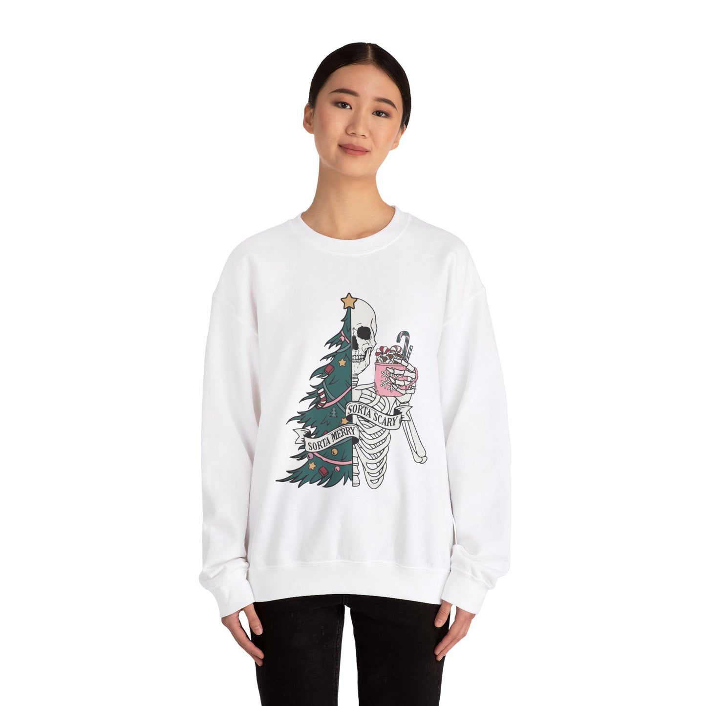 Sorta Merry Sorta Scary Holiday Xmas Sweatshirt