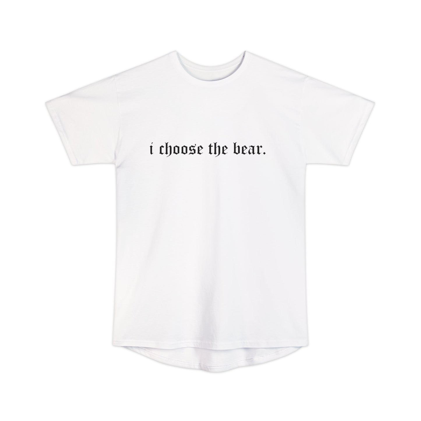 I Choose The Bear Unisex Long Body Urban Tee - White / S - T-Shirt