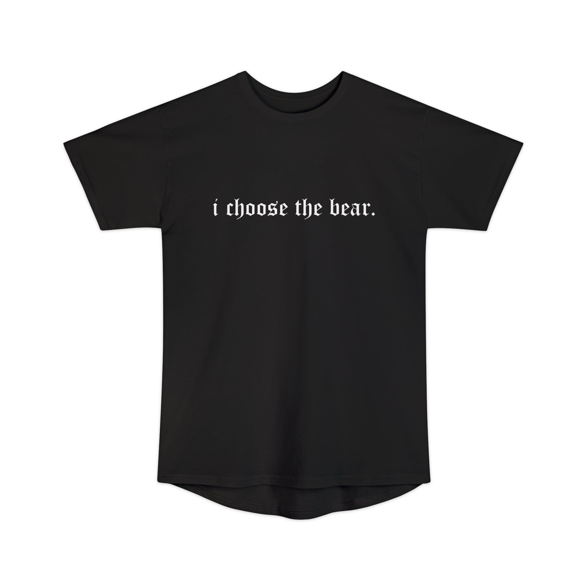 I Choose The Bear Unisex Long Body Urban Tee - Black / S - T-Shirt