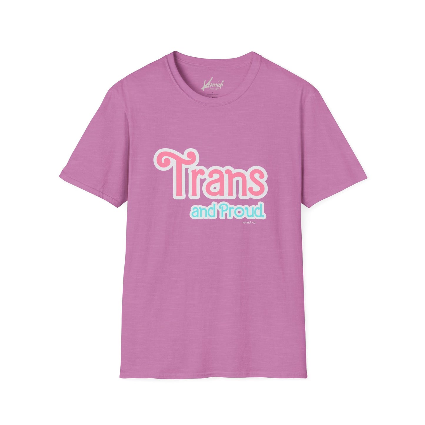 Trans And Proud Barbie Inspired Pride Unisex Softstyle T-Shirt Heather Radiant Orchid / S