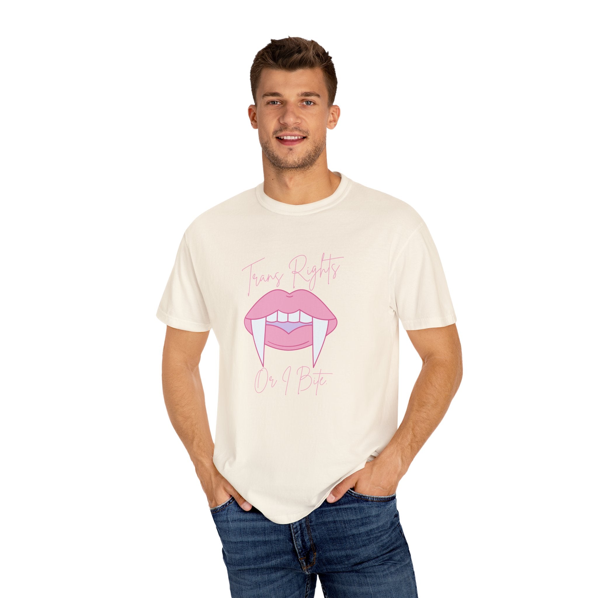 Vampire Trans Rights or I Bite Unisex Comfort Colors T-shirt