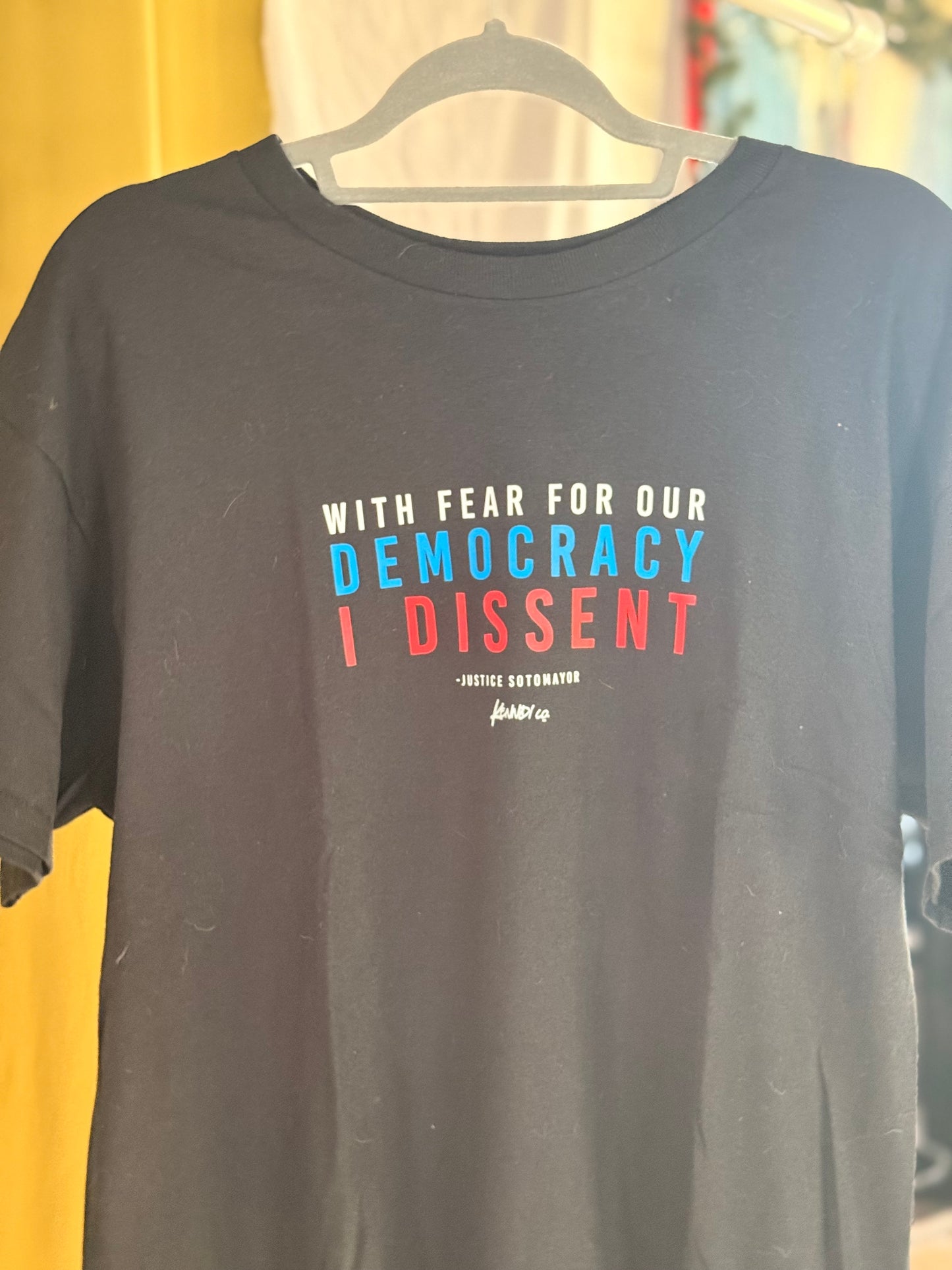 With Fear Of Democracy I Dissent t-shirt