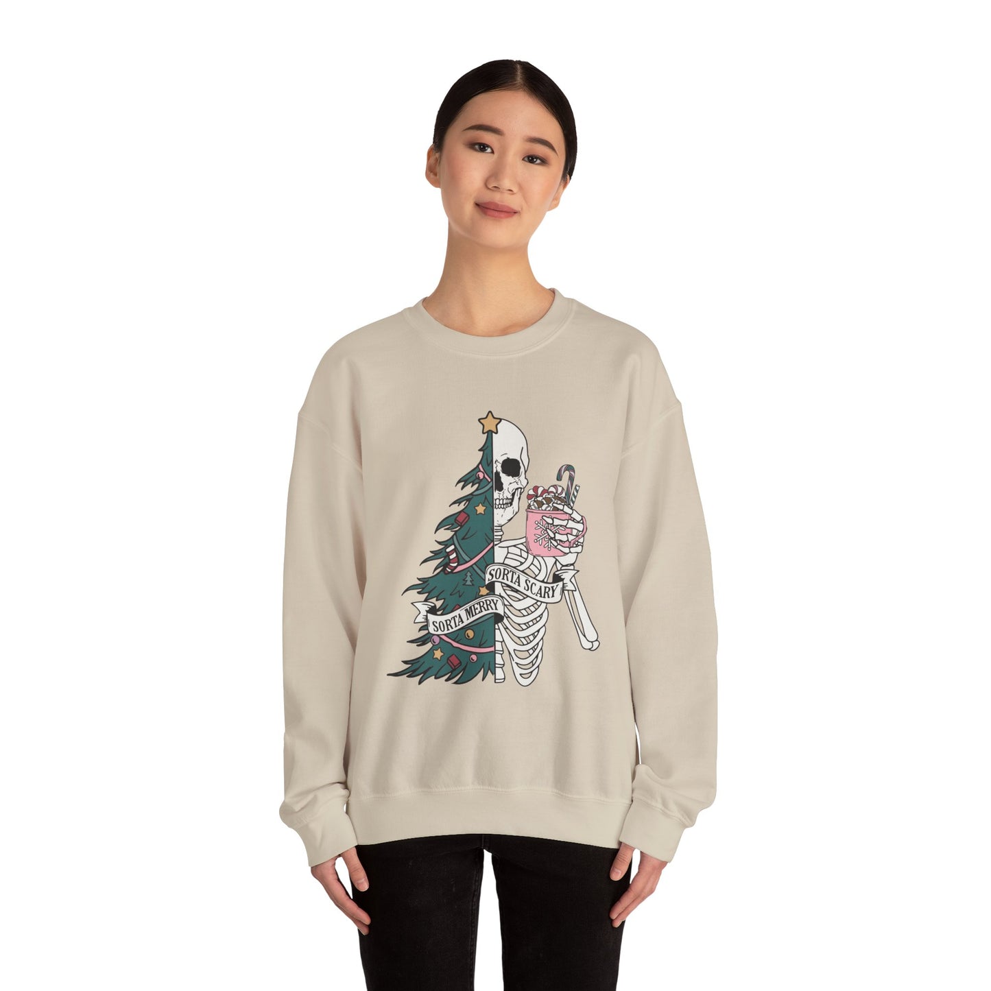 Sorta Merry Sorta Scary Holiday Xmas Sweatshirt