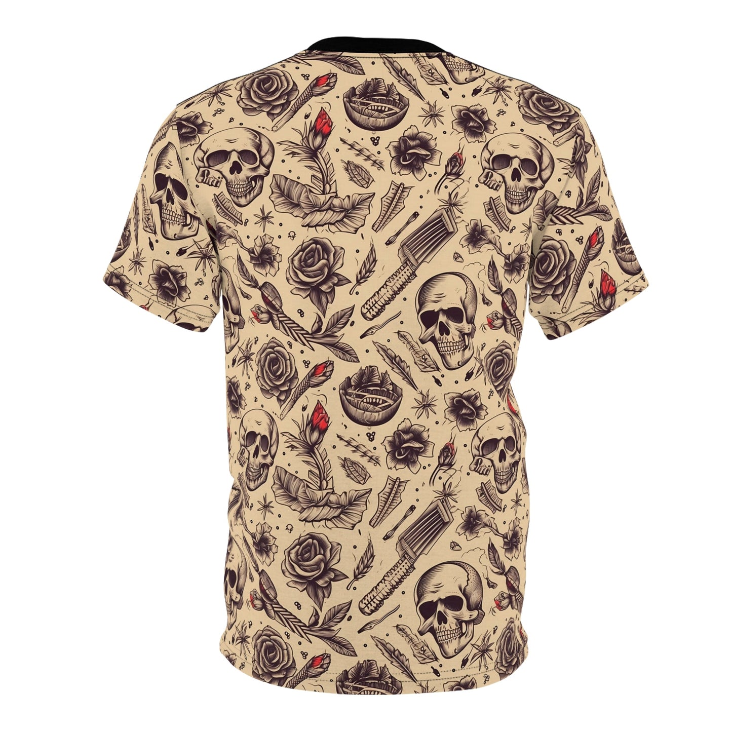 Vintage Skull Tattoo Ink T-shirt - All Over Prints