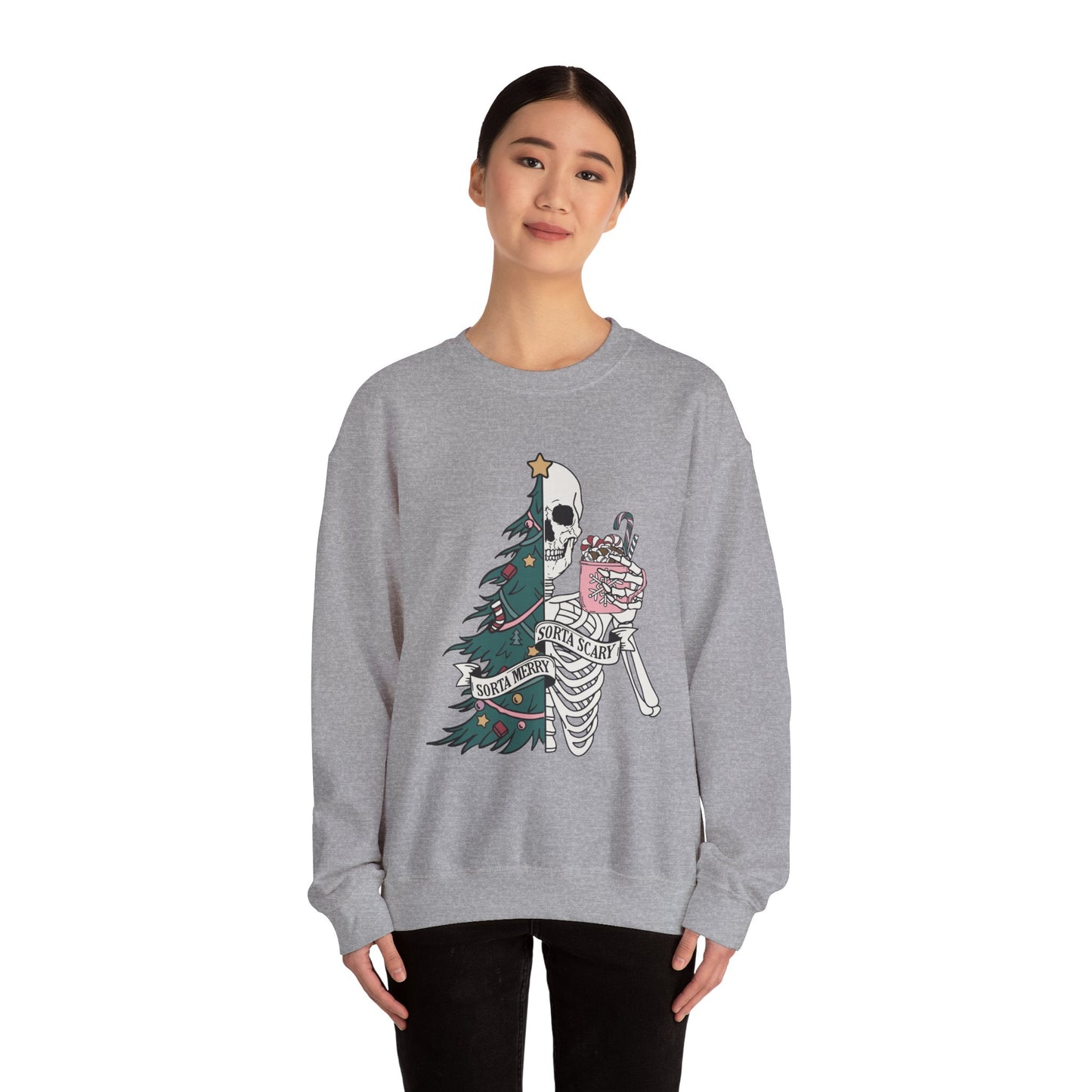 Sorta Merry Sorta Scary Holiday Xmas Sweatshirt