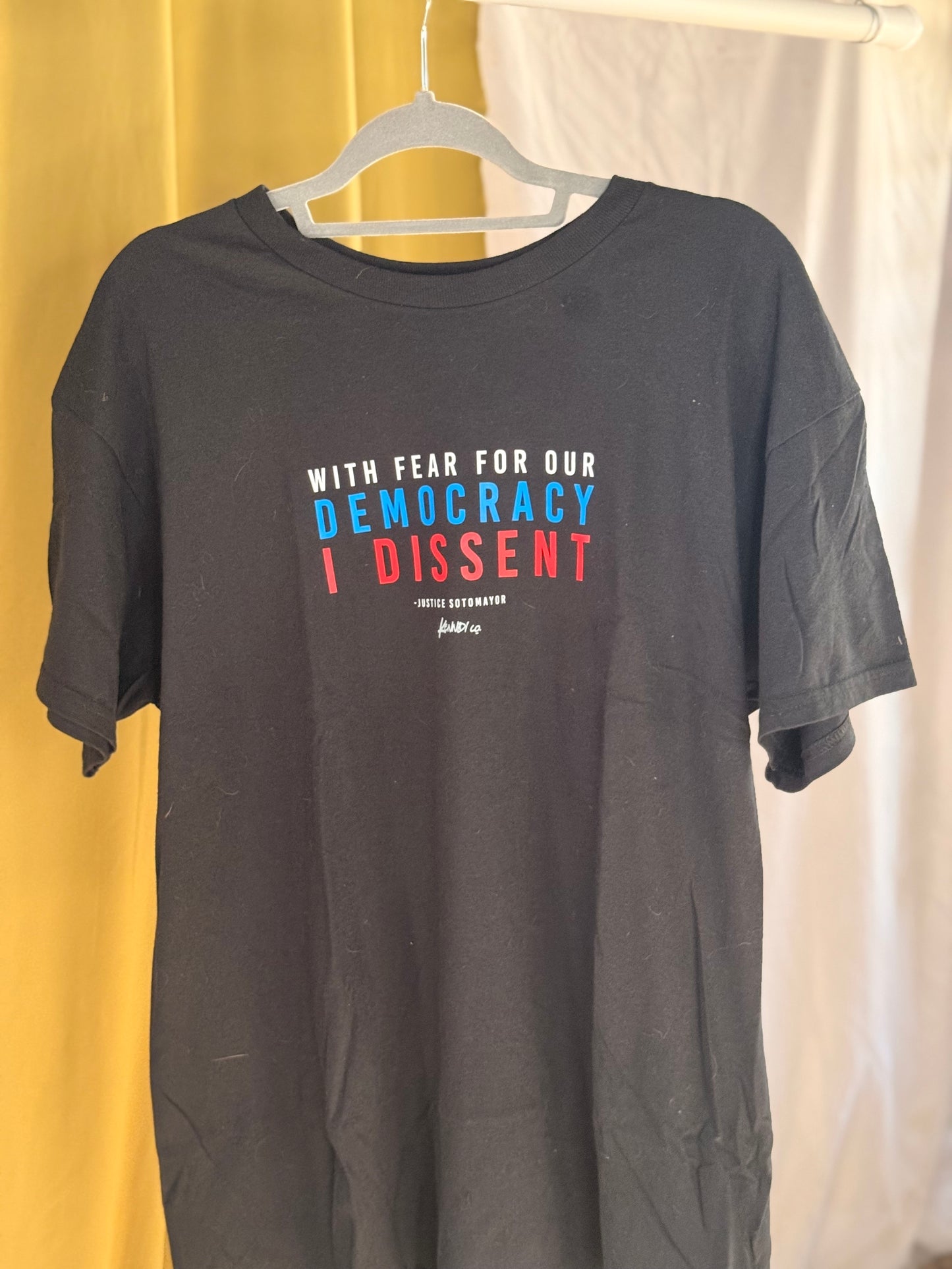 With Fear Of Democracy I Dissent t-shirt