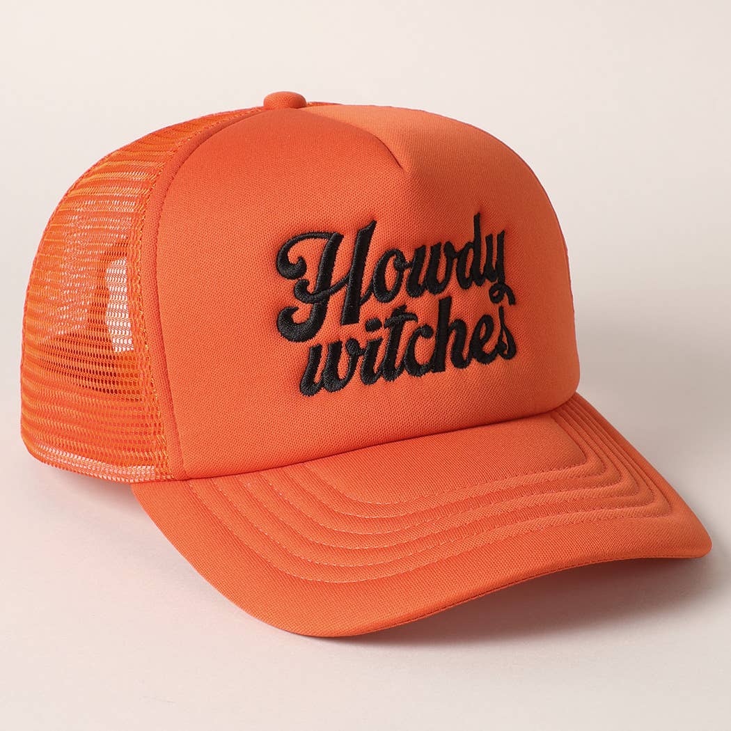 Howdy Witches Embroidered Mesh Back Trucker Hat