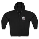 Protect the Dolls Zip Hoodie — Pink Skull & Crossed Guns Trans Rights Hoodie
