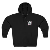 Protect the Dolls Zip Hoodie — Pink Skull & Crossed Guns Trans Rights Hoodie