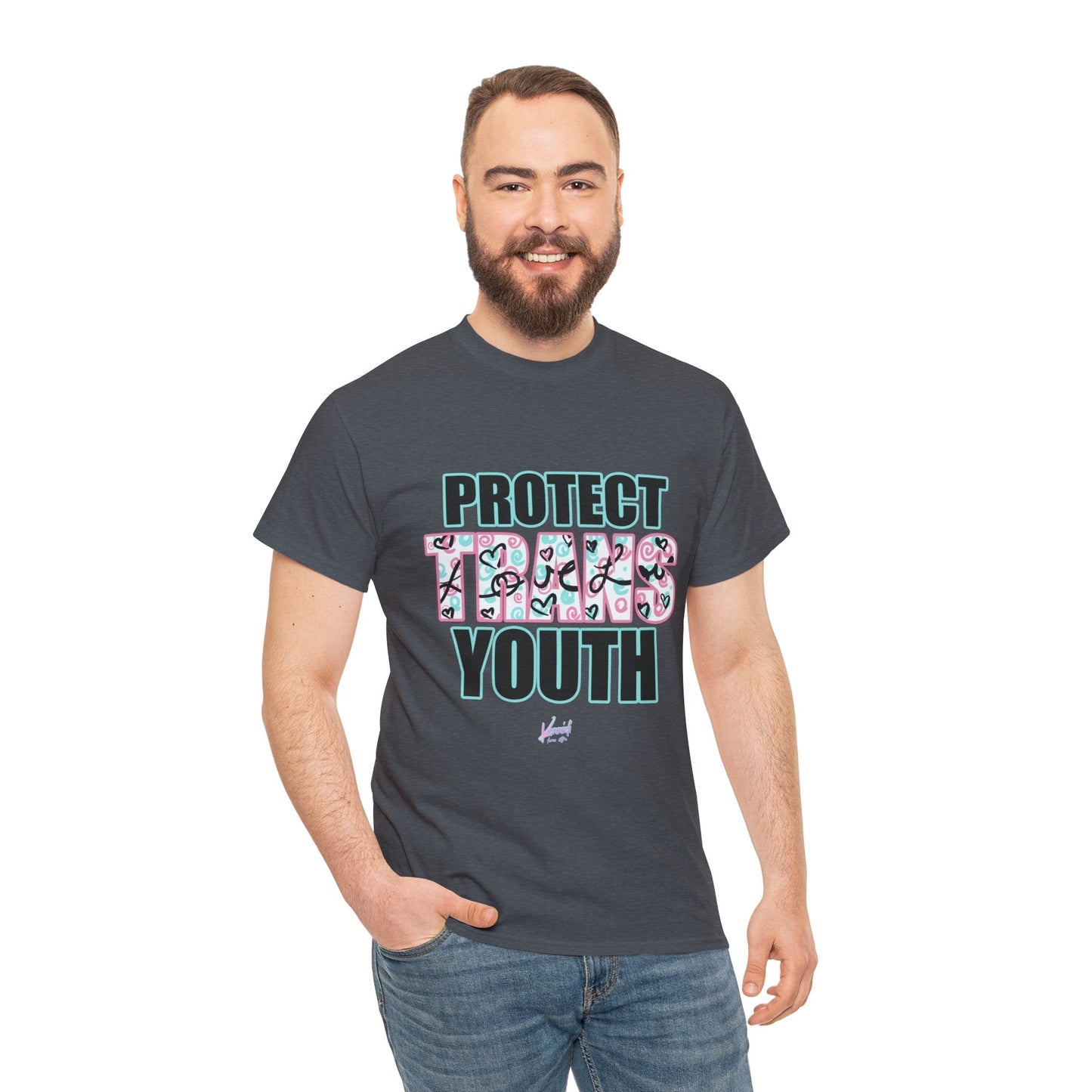 Protect Trans Youth Love 3.0 Unisex Heavy Cotton Tee - Tweed / S T - Shirt