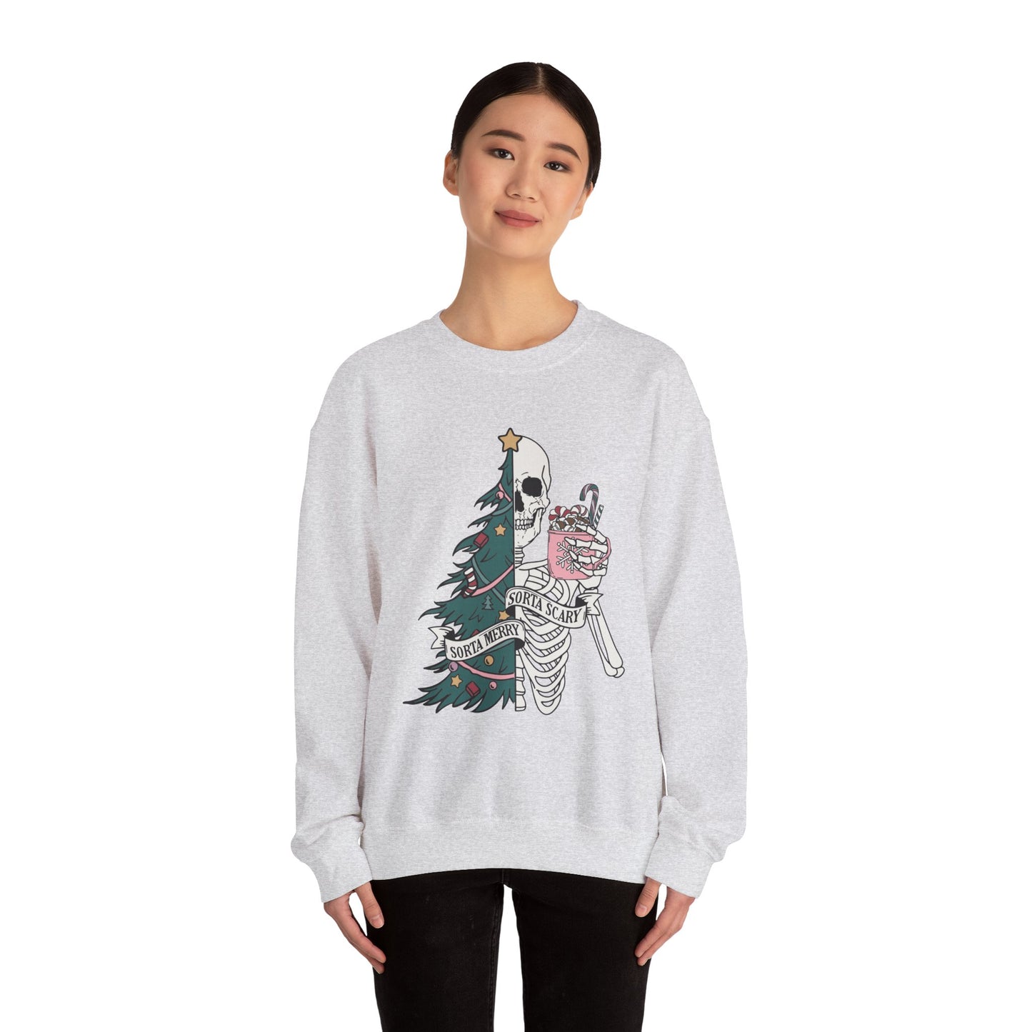 Sorta Merry Sorta Scary Holiday Xmas Sweatshirt