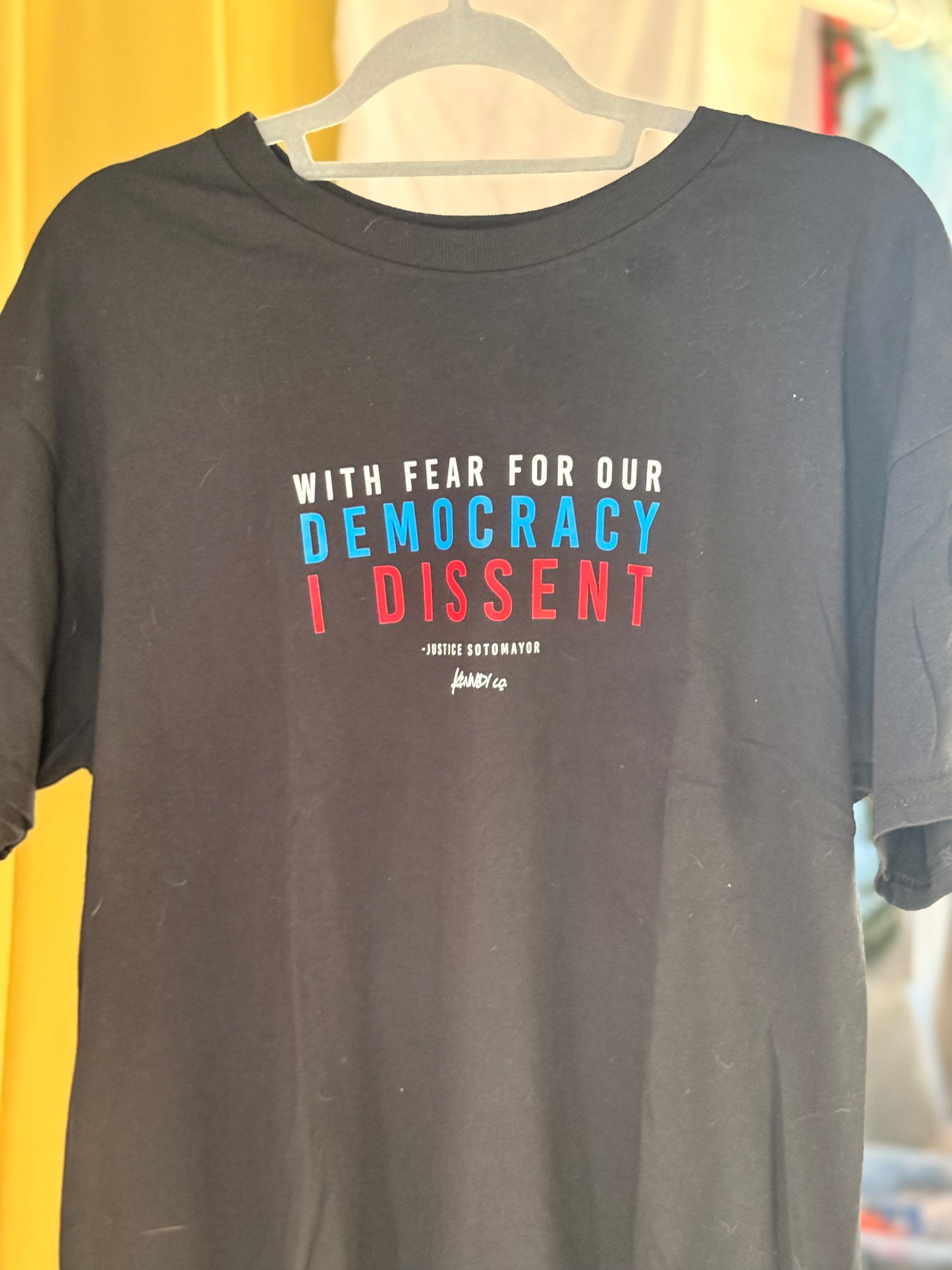 With Fear Of Democracy I Dissent t-shirt