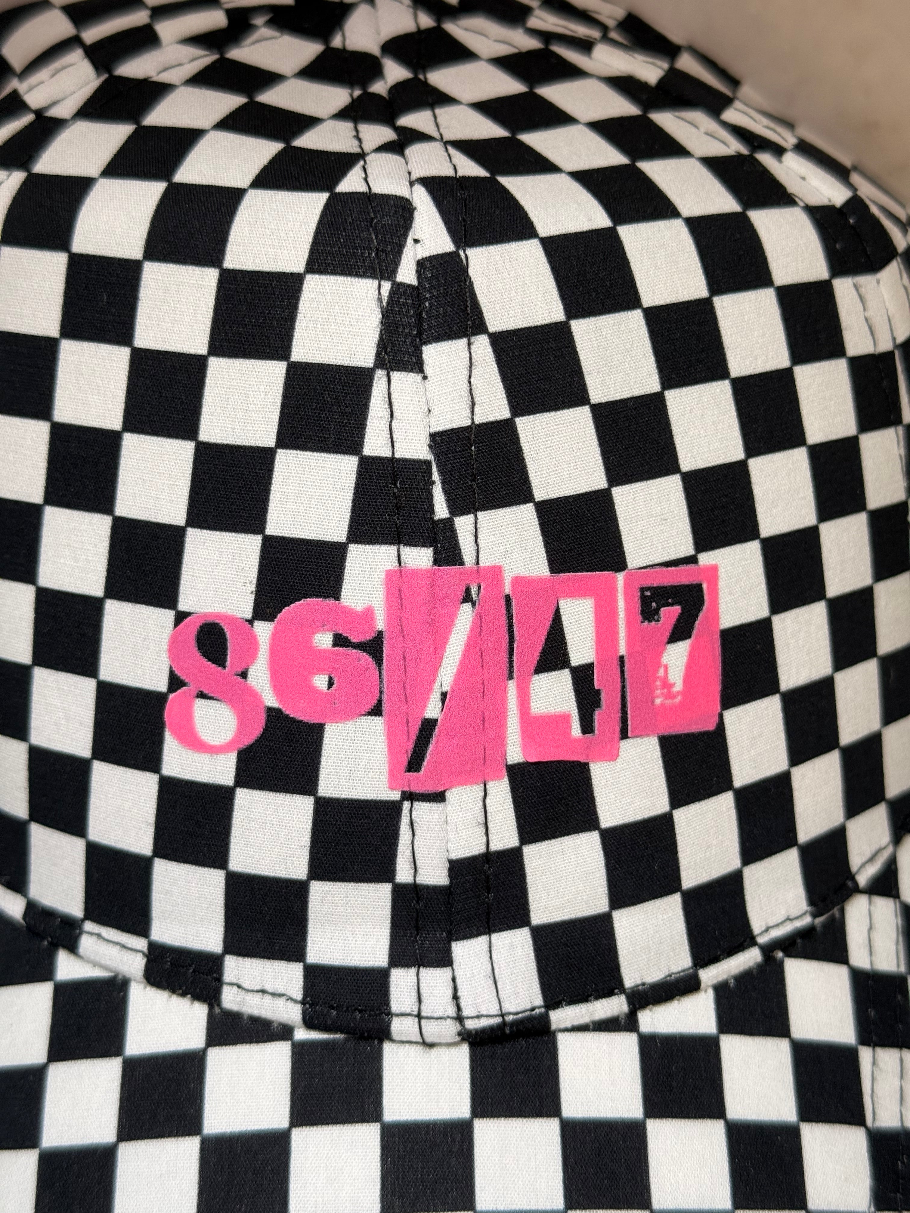 86/47 Checkered 80s style hat