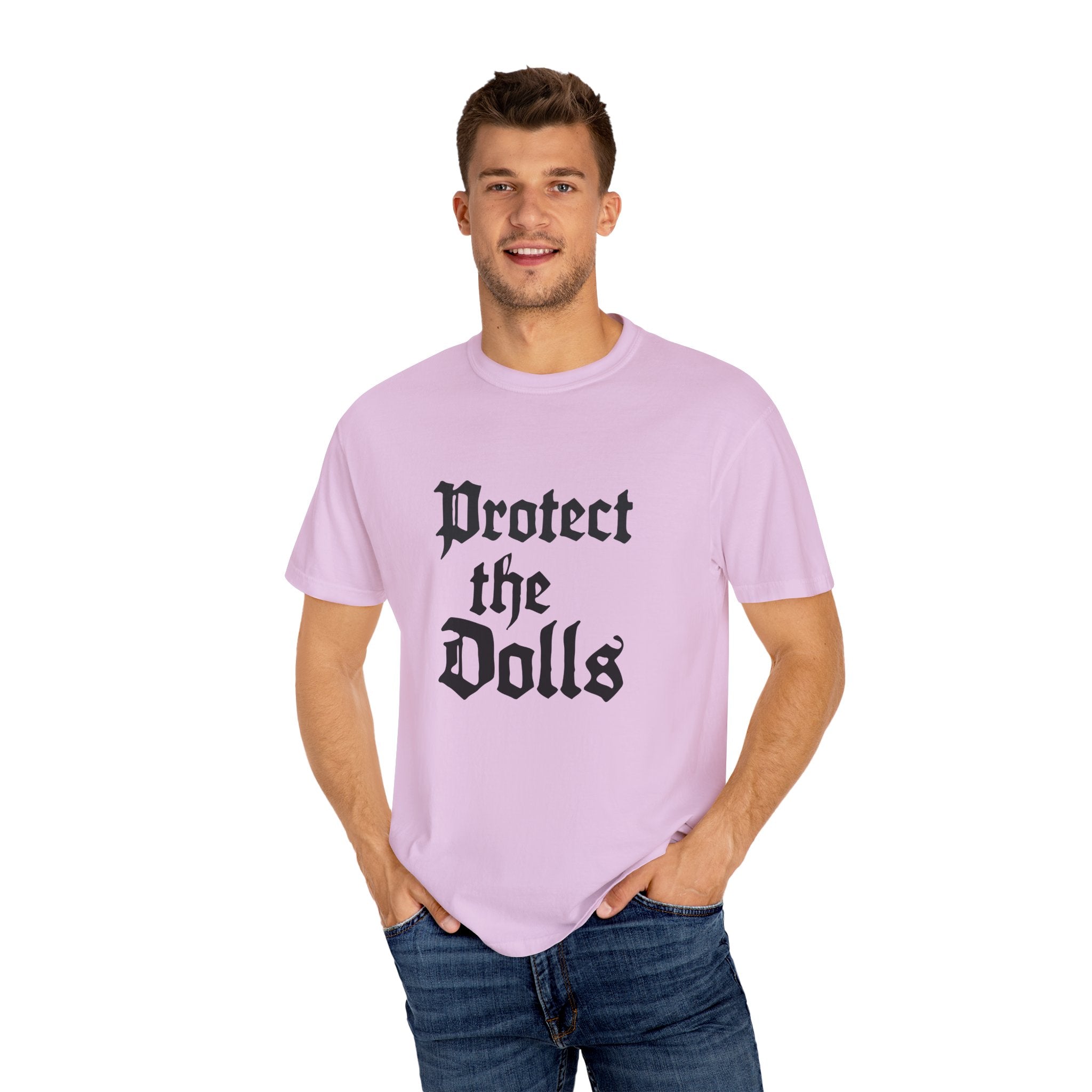 Protect the Dolls Unisex Garment-Dyed T-shirt | Casual Wear, Gift for Doll Lovers, Unique Birthday Present, Vintage Style