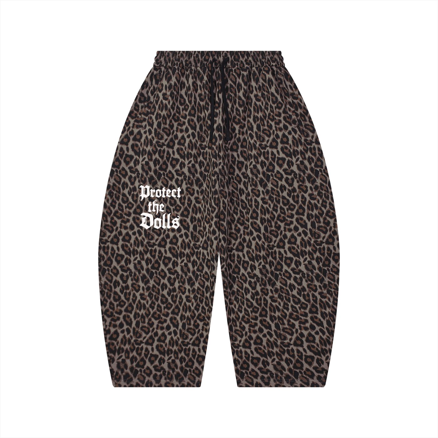 Protect the Dolls Unisex Leopard Barrel Leg Sweatpants