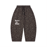 Protect the Dolls Unisex Leopard Barrel Leg Sweatpants