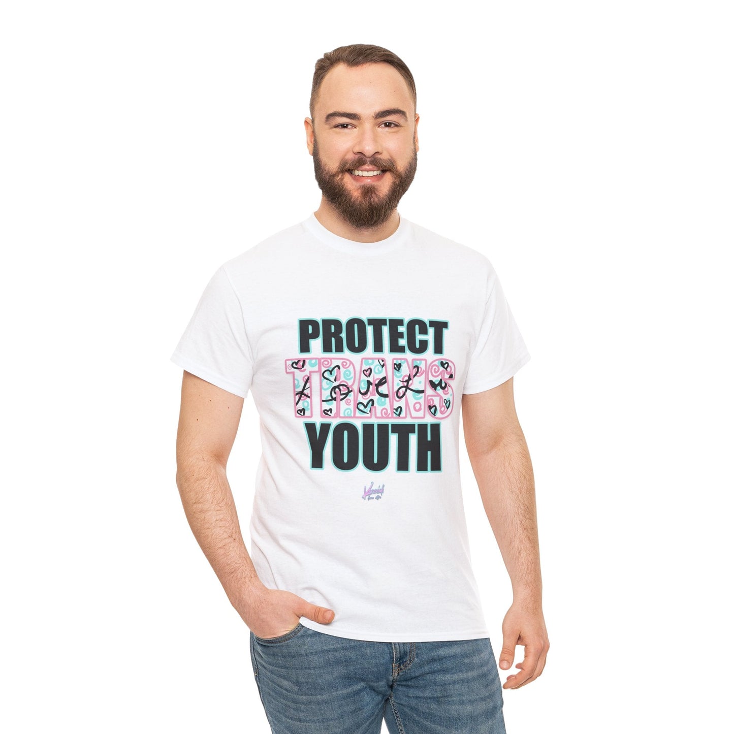 Protect Trans Youth Love 3.0 Unisex Heavy Cotton Tee - White / S T - Shirt