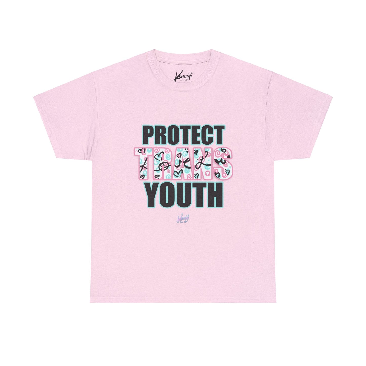 Protect Trans Youth Love 3.0 Unisex Heavy Cotton Tee - T - Shirt